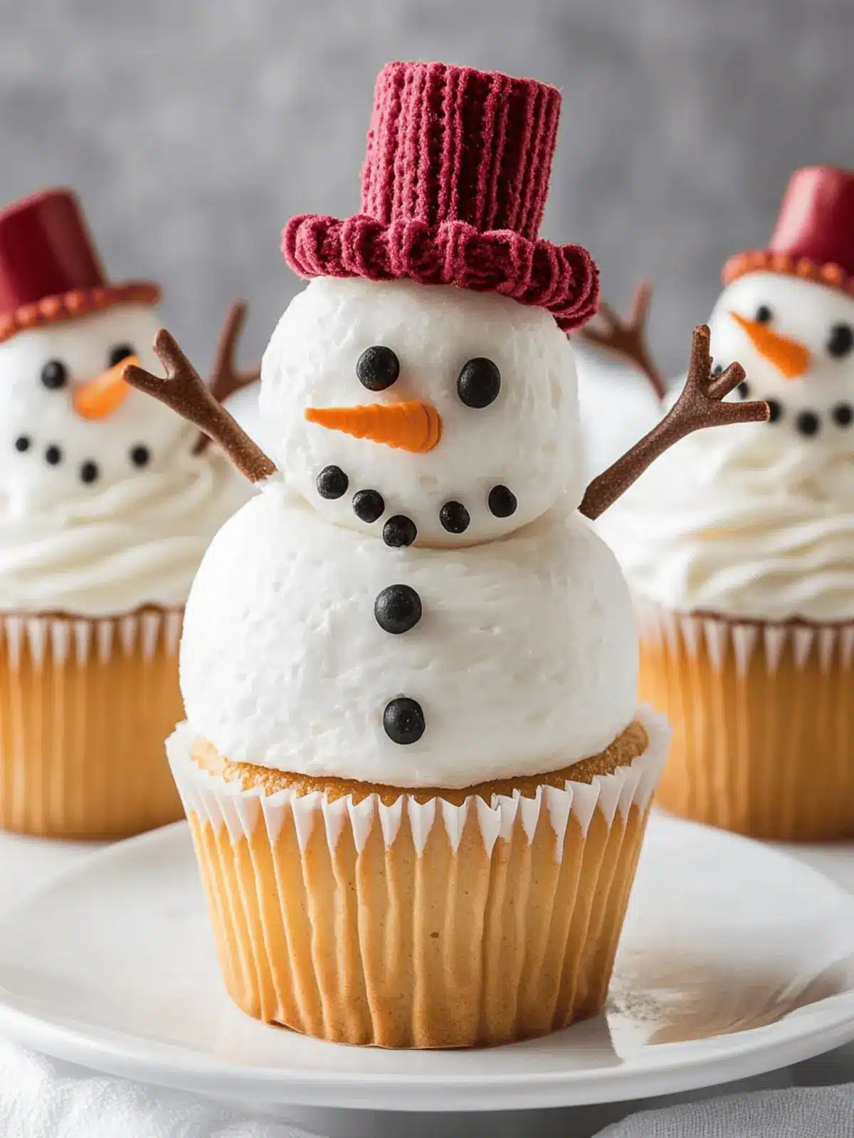 Snowman Cupcakes
