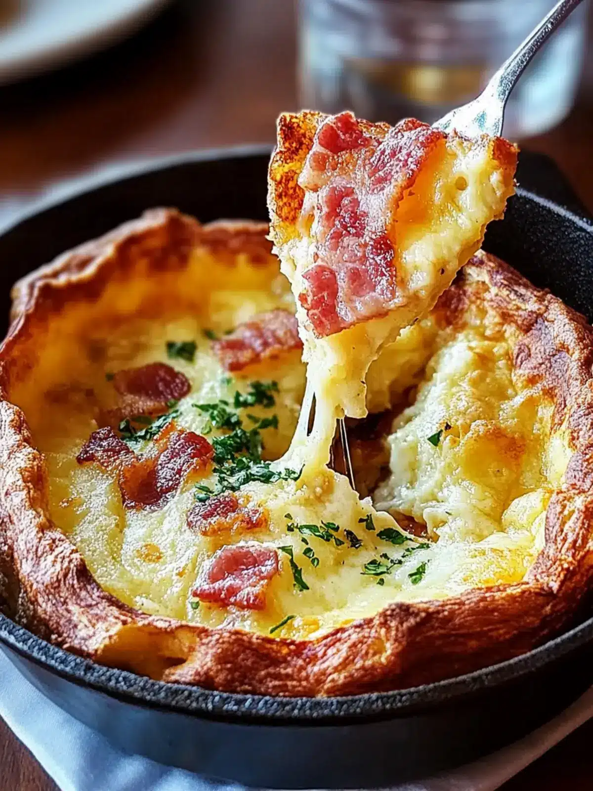 Cheddar Bacon Dutch Baby