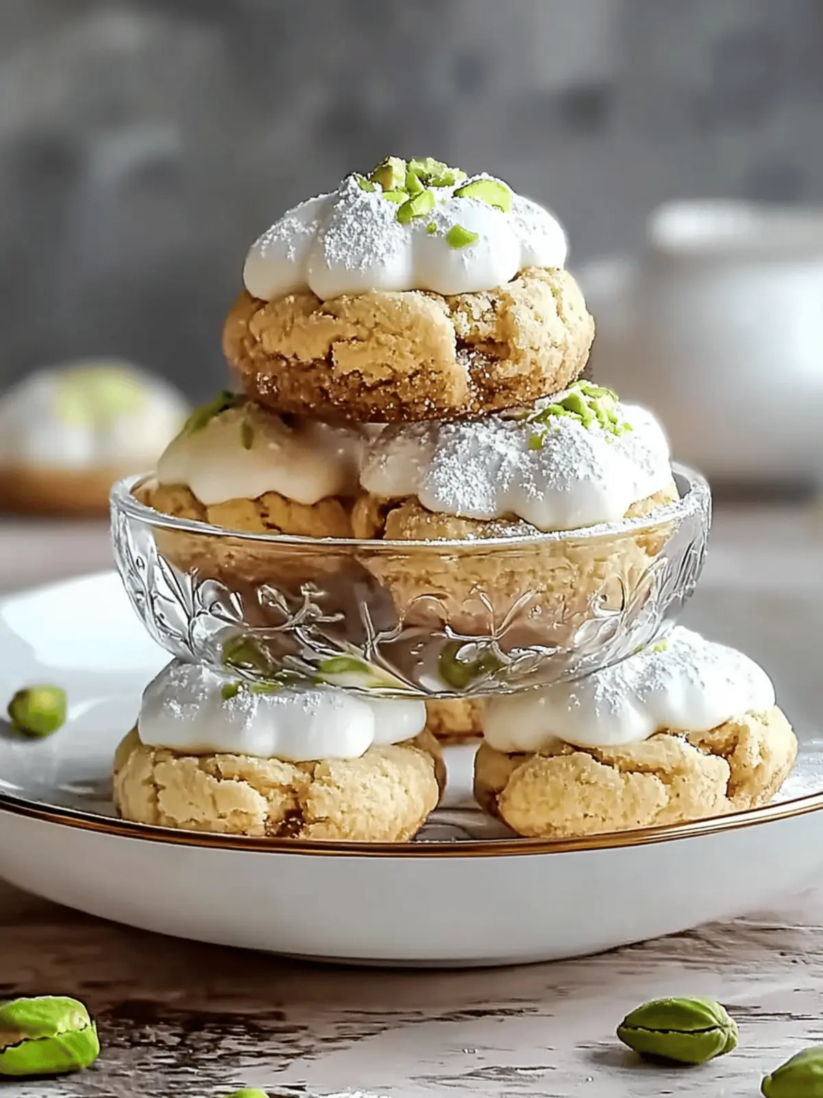 Pistachio Wedding Cookies