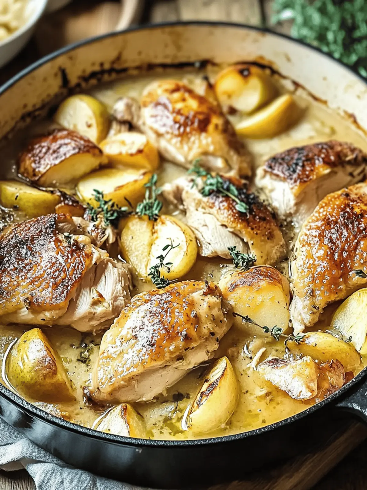 French Chicken Casserole and Apples Delight