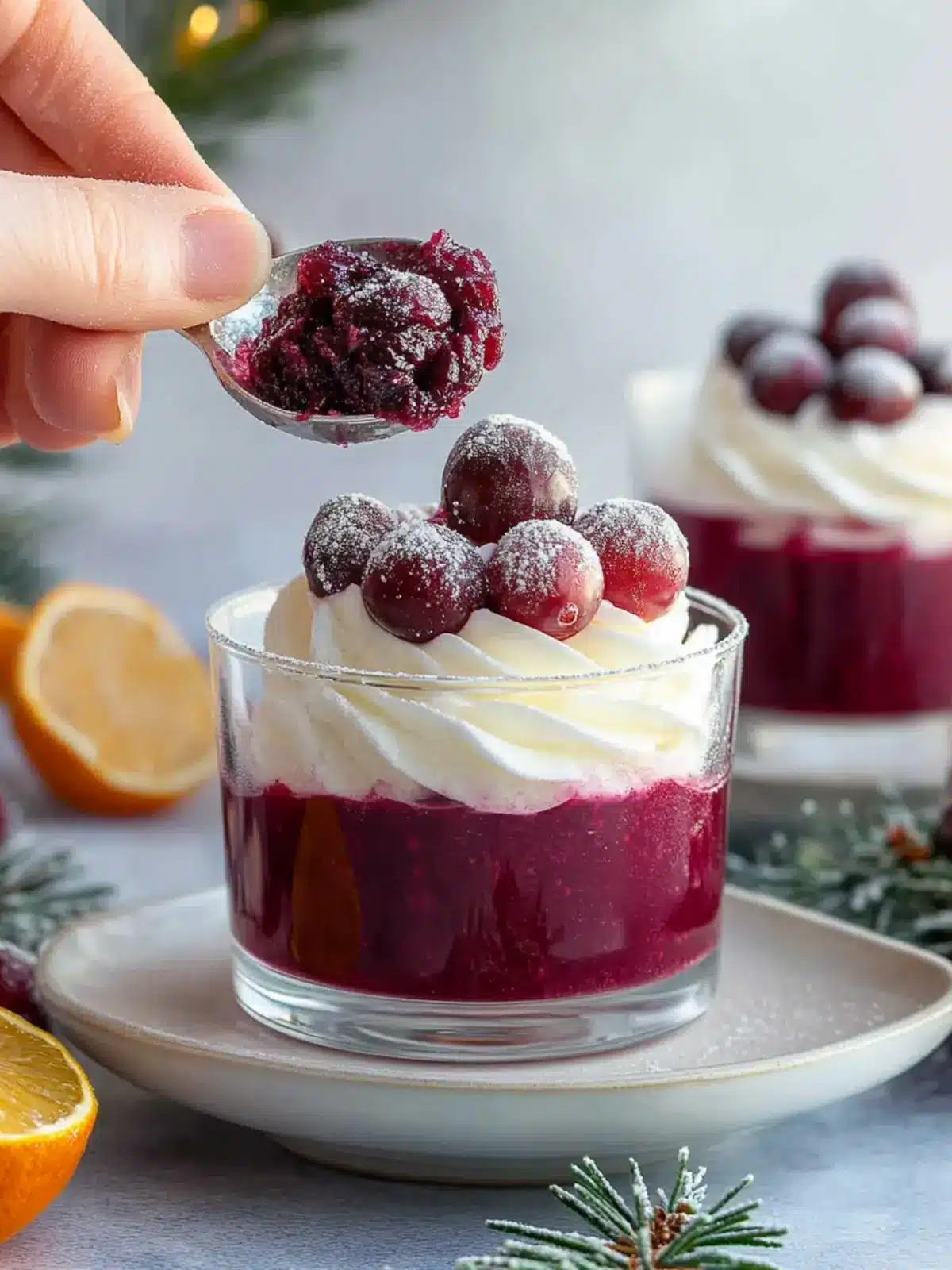 Cranberry Mousse Cups