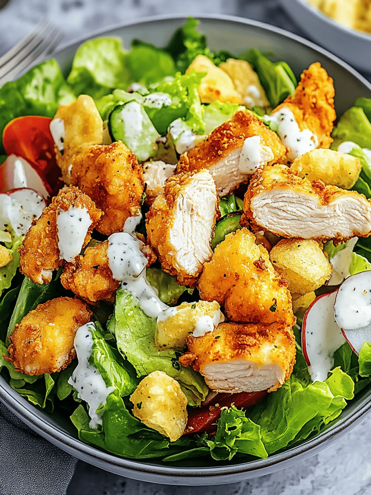 Crispy Chicken Caesar Salad Recipe with Homemade Dressing Magic 3 Crispy Chicken Caesar Salad Recipe