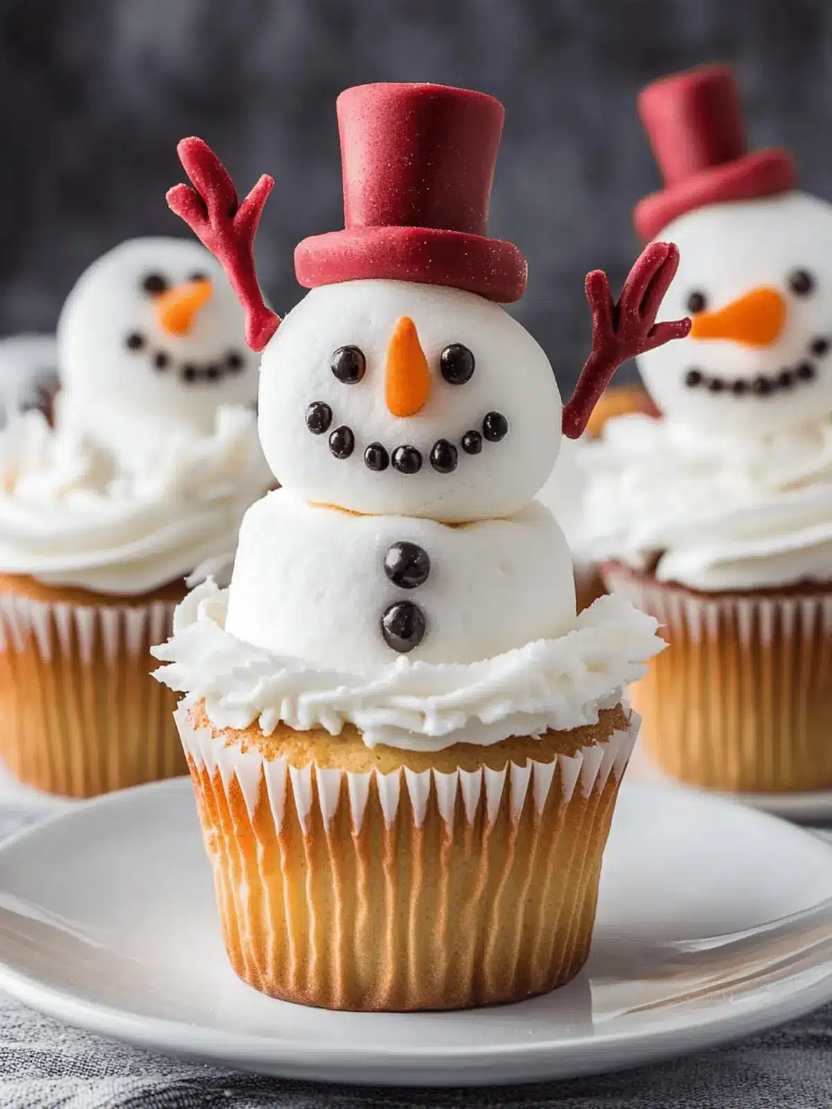 Snowman Cupcakes