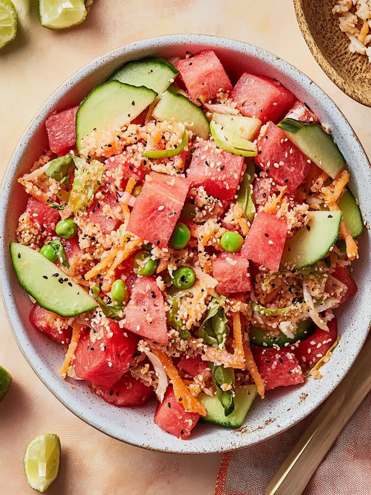 Crispy Rice Watermelon Poke Bowls for a Refreshing Twist 5 Crispy Rice Watermelon Poke