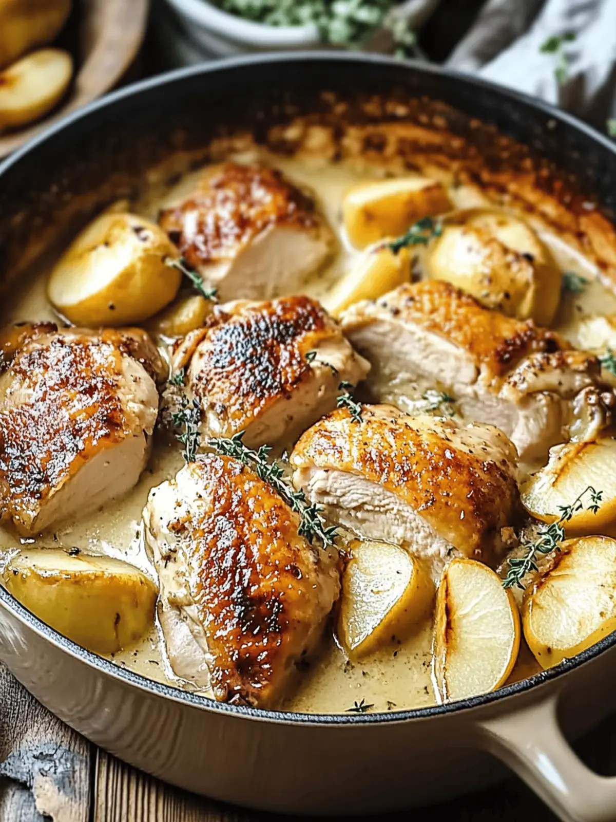 French Chicken Casserole and Apples Delight