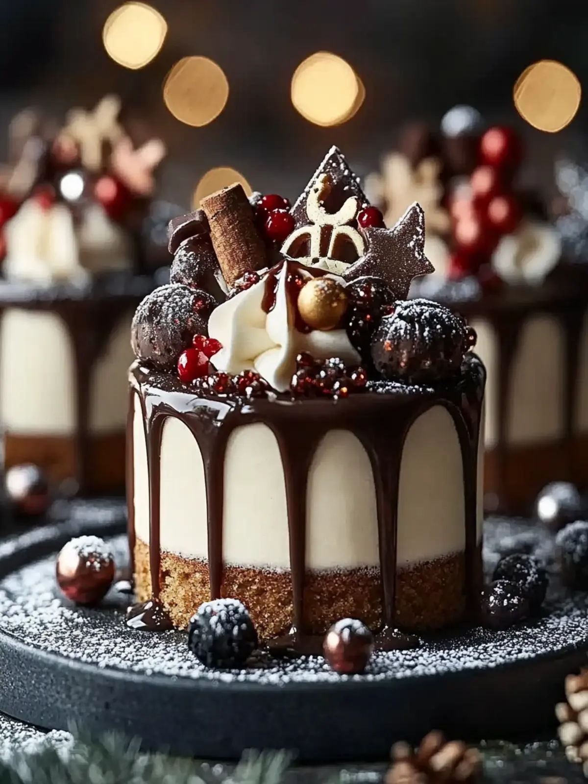 Easy Mini Christmas Drip Cakes with Chocolate Ganache Bliss 5 Easy Mini Christmas Drip Cakes with Chocolate Ganache