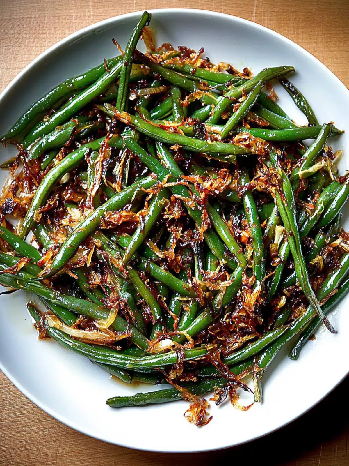 Roasted Green Beans with Caramelized Shallots
