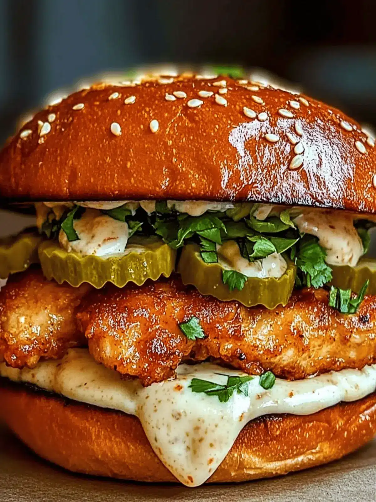 Spicy Chicken Sandwich with Creamy Homemade Sauce