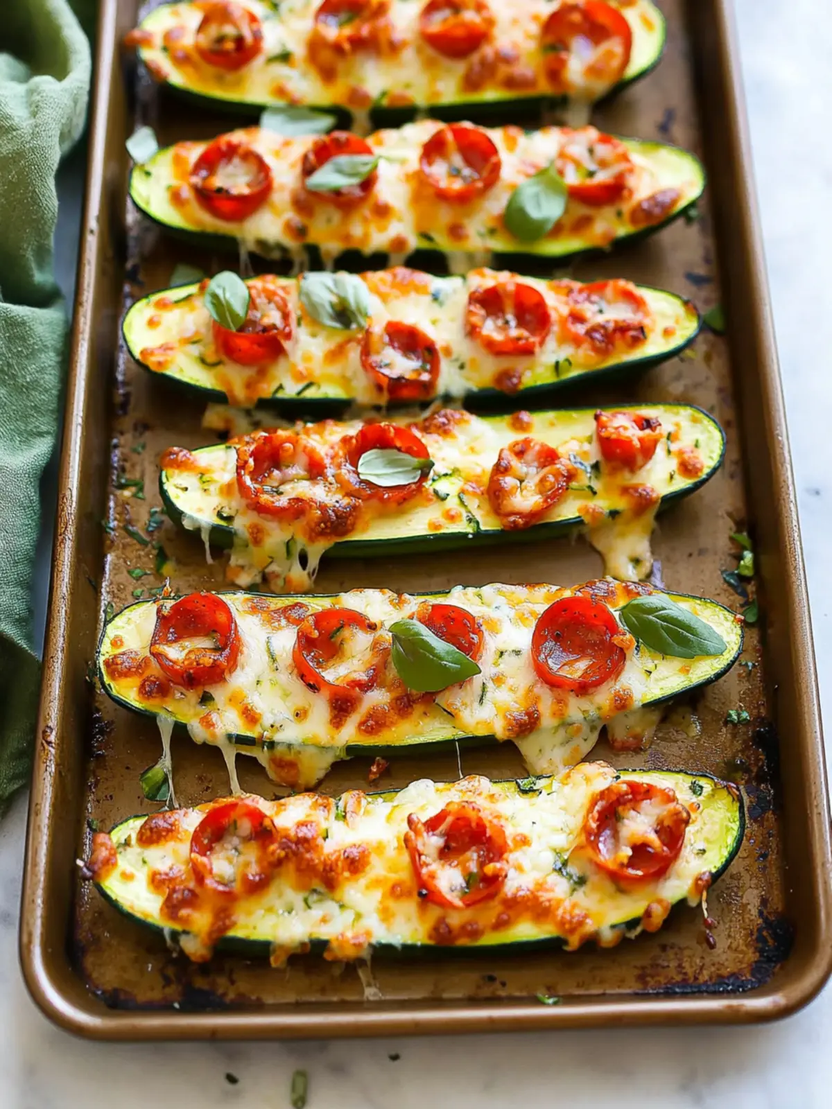 Zucchini Pizza Boats