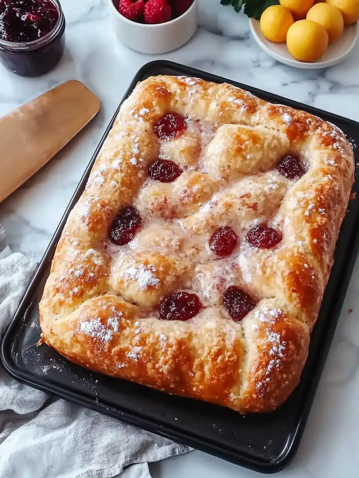 Jam Donut Focaccia: Your New Favorite Sweet Breakfast Delight 3 Jam Donut Focaccia