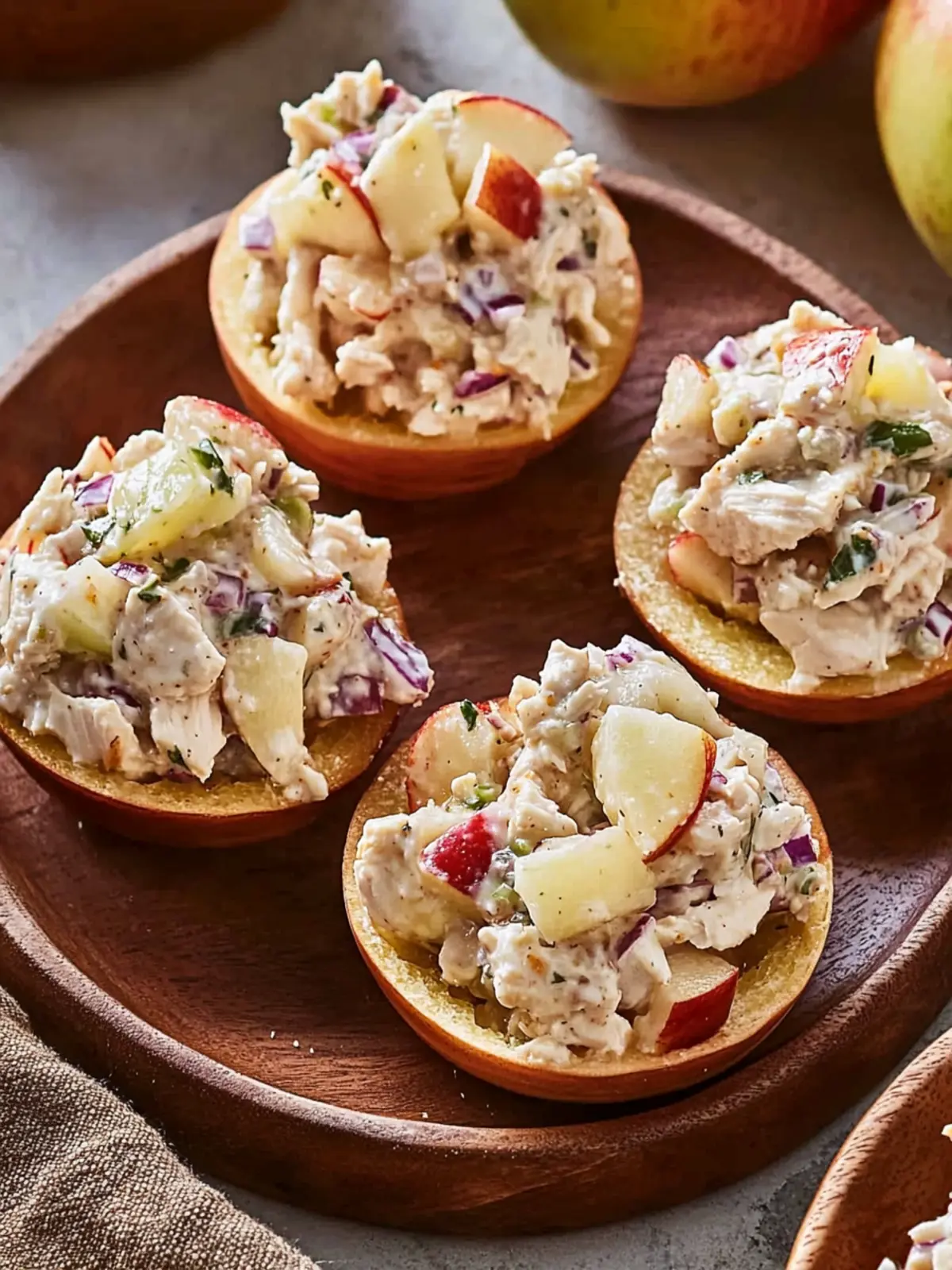 Fall Chicken Salad Apple Cheddar Bites