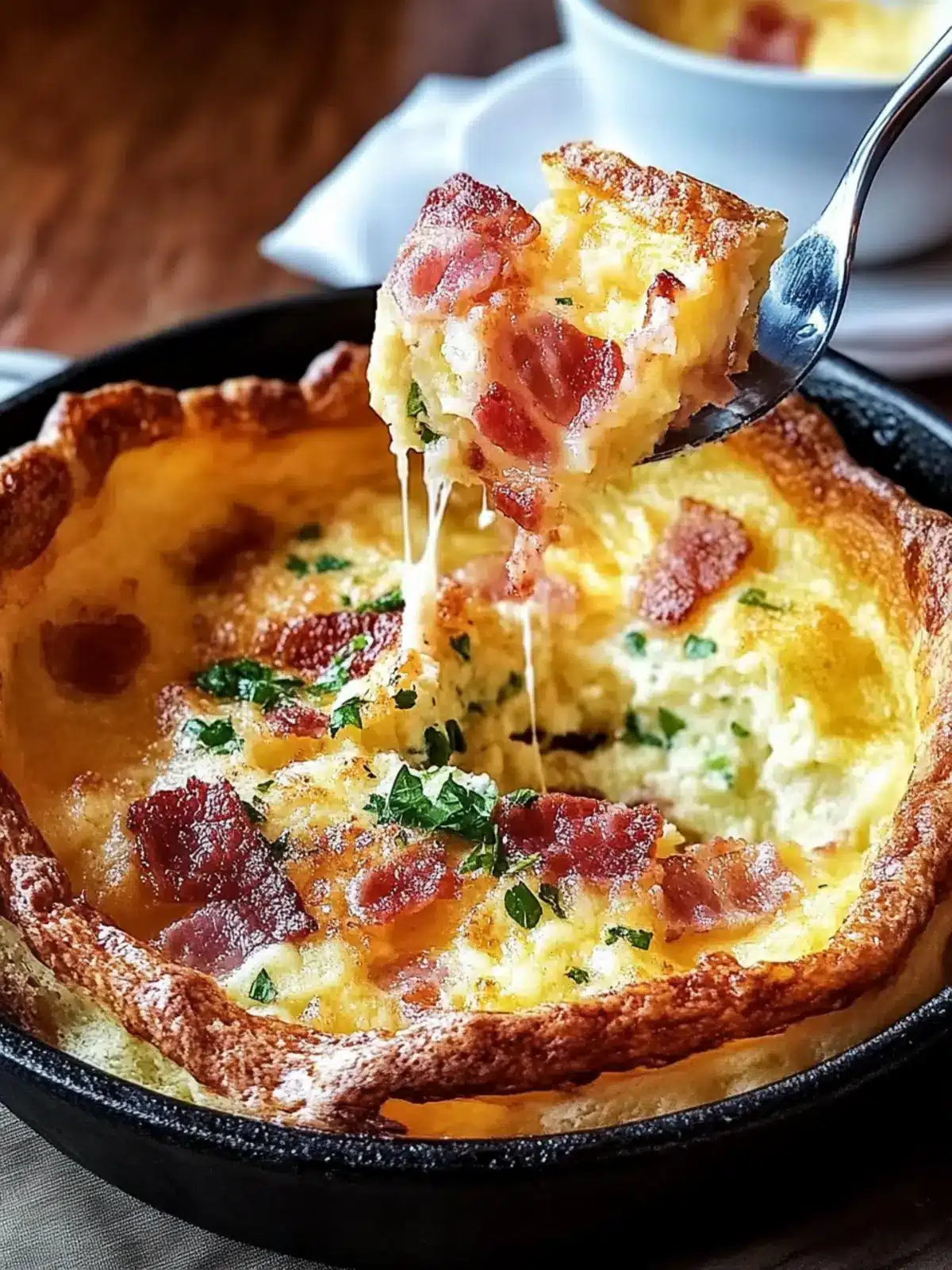 Cheddar Bacon Dutch Baby