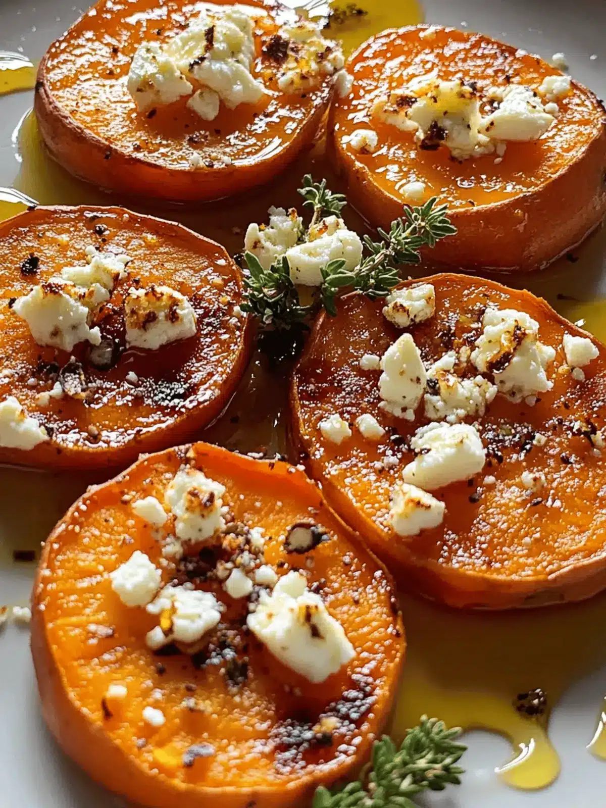 Roasted Sweet Potato Rounds with Honey & Feta Bliss 2 Roasted Sweet Potato Rounds with Honey & Feta