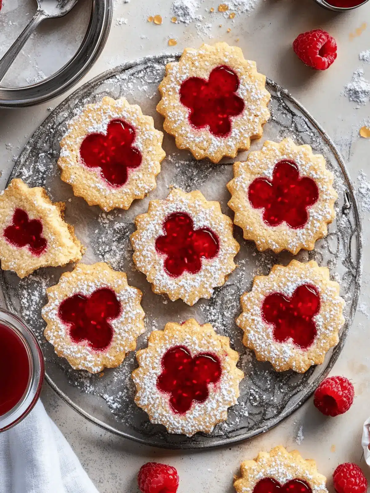 Raspberry Linzer Cookies