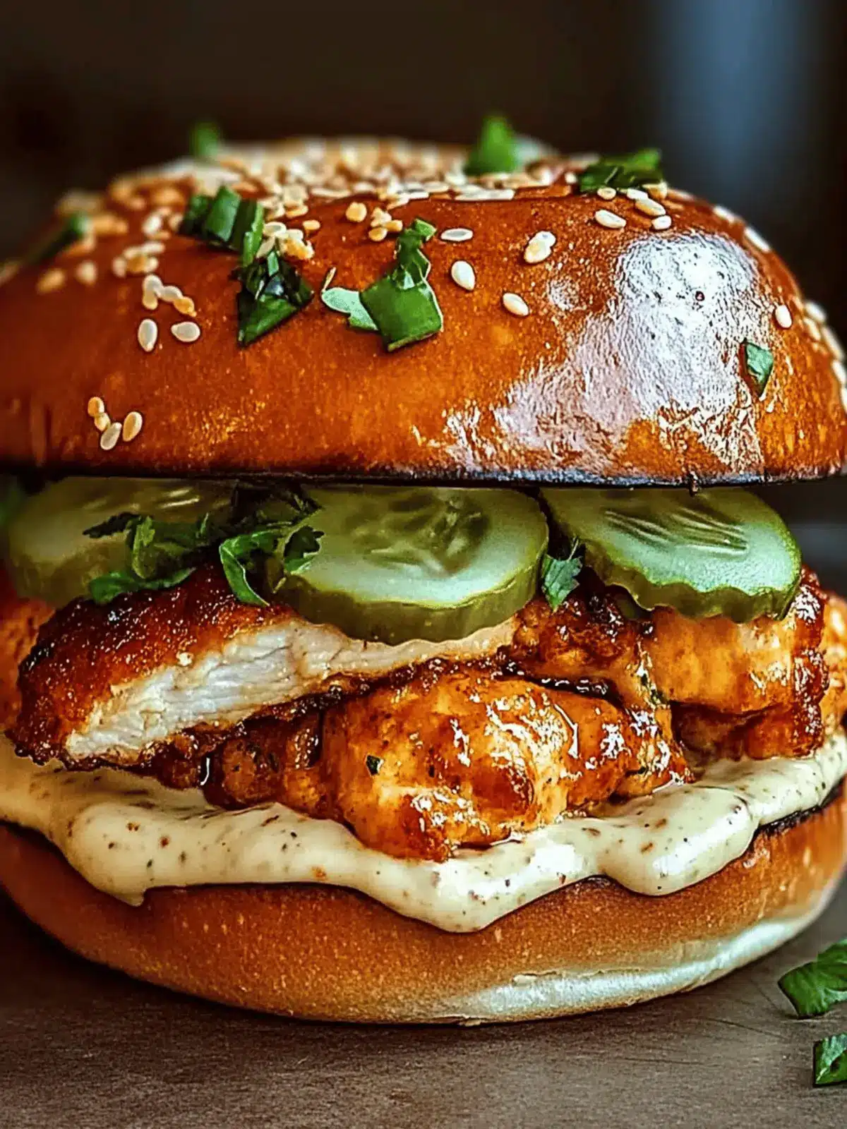 Spicy Chicken Sandwich with Creamy Homemade Sauce
