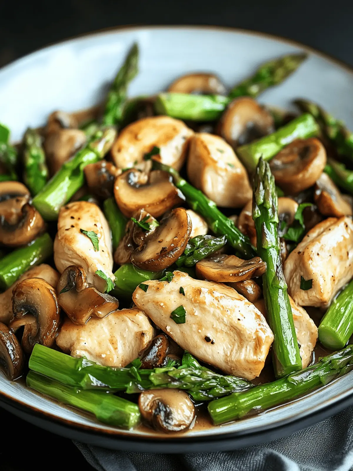Chicken, Asparagus, and Mushroom Skillet Recipe