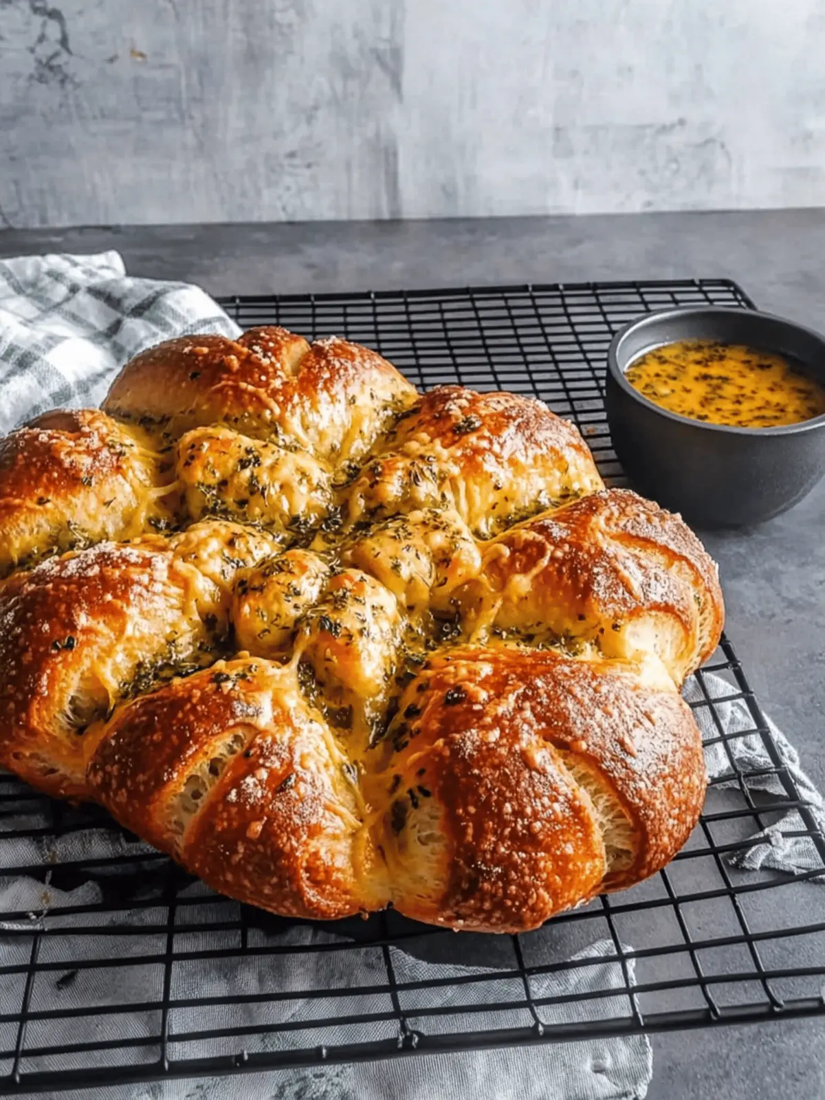 Cheesy Garlic Butter and Herb Star Bread