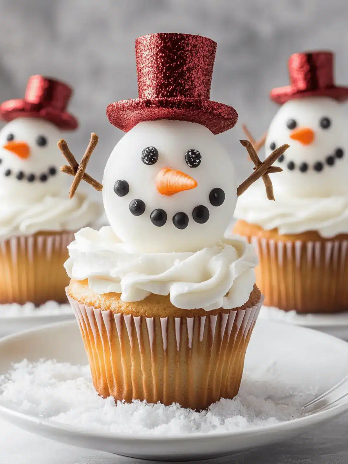 Snowman Cupcakes