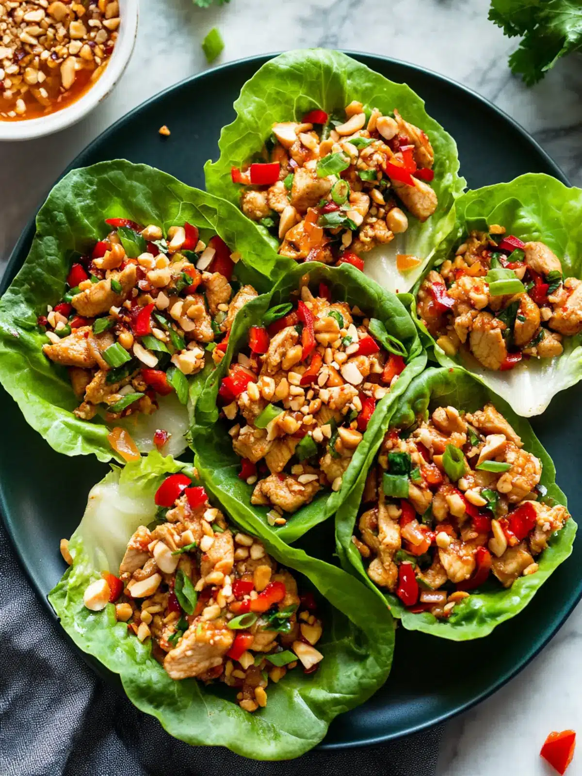 Savory Thai Chicken Lettuce Wraps for a Healthy Meal Twist 2 Thai Chicken Lettuce Wraps