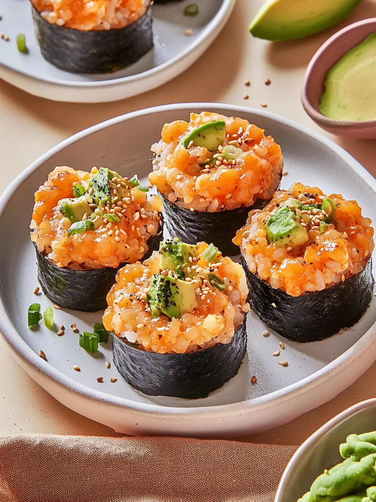 Spicy California Roll Baked Sushi Cups