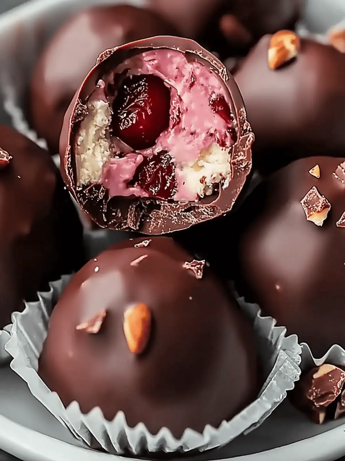 Chocolate Cherry Cheesecake Truffles Recipe | Indulge Easy! 5 Chocolate Cherry Cheesecake Truffles Recipe | Easy Dessert Ideas