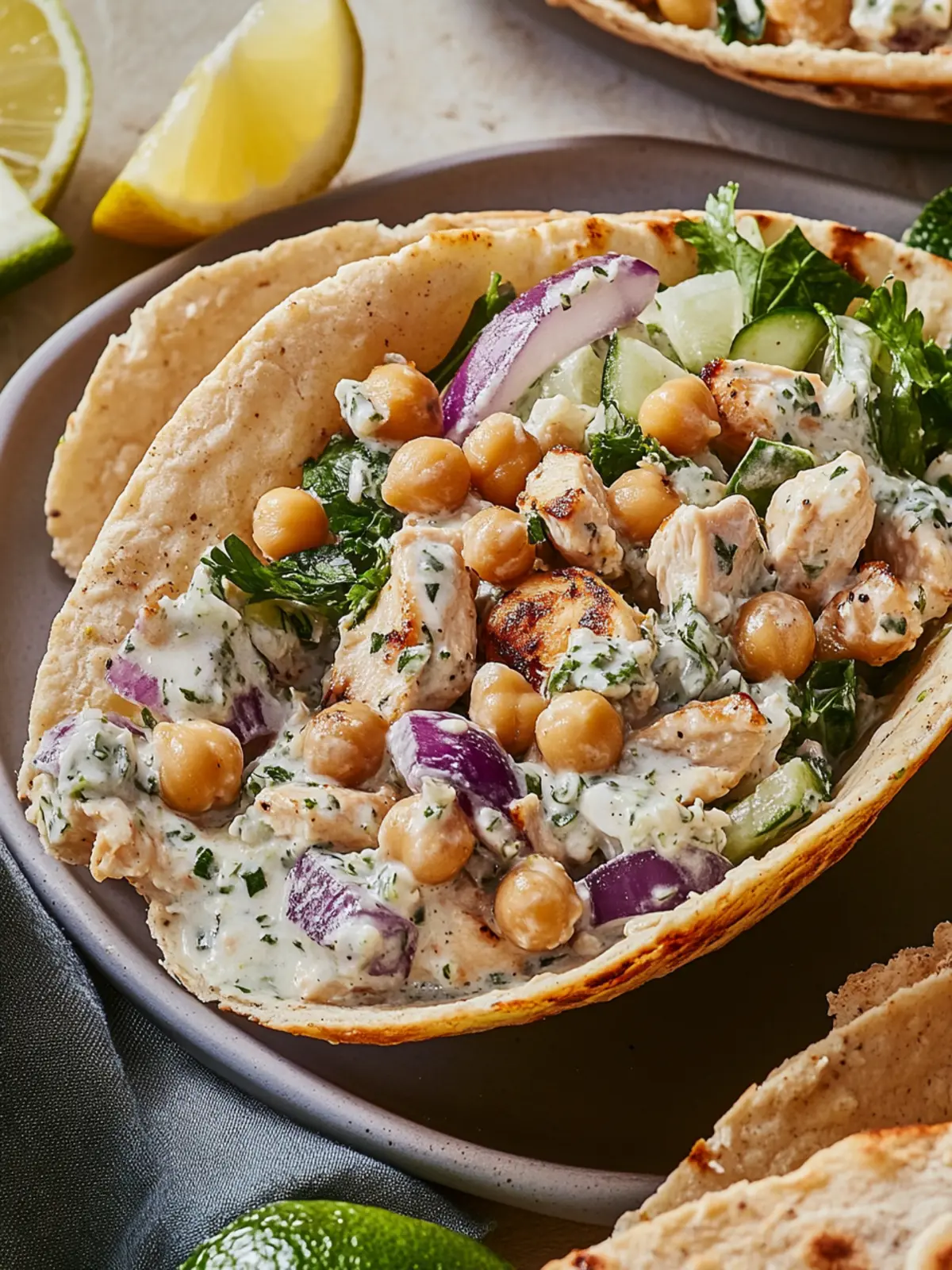 Tzatziki Chickpea Chicken Salad