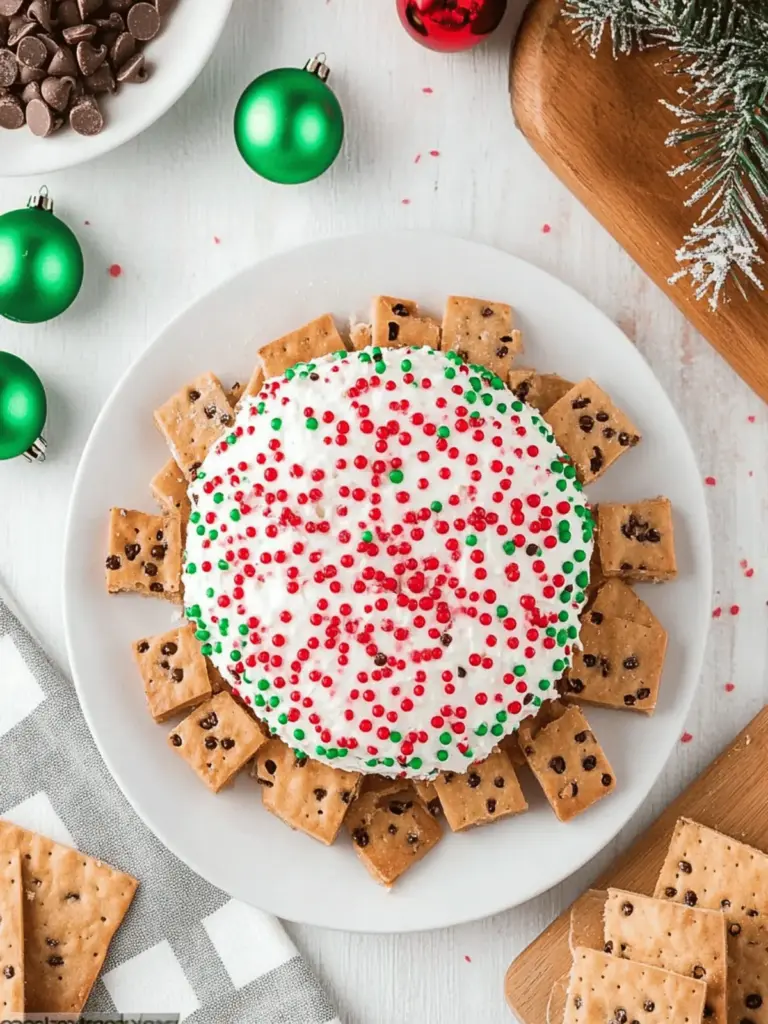 Christmas Chocolate Chip Cheese Ball