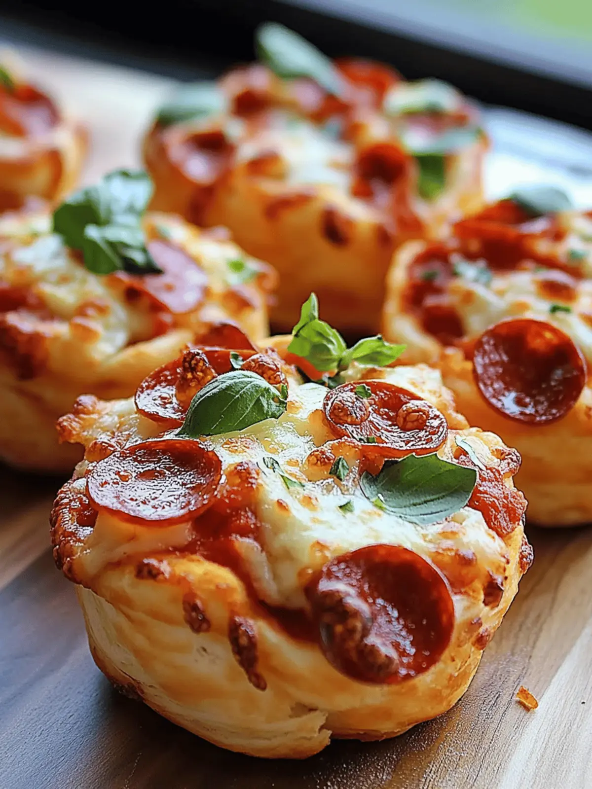Mini Deep Dish Crescent Roll Pizzas