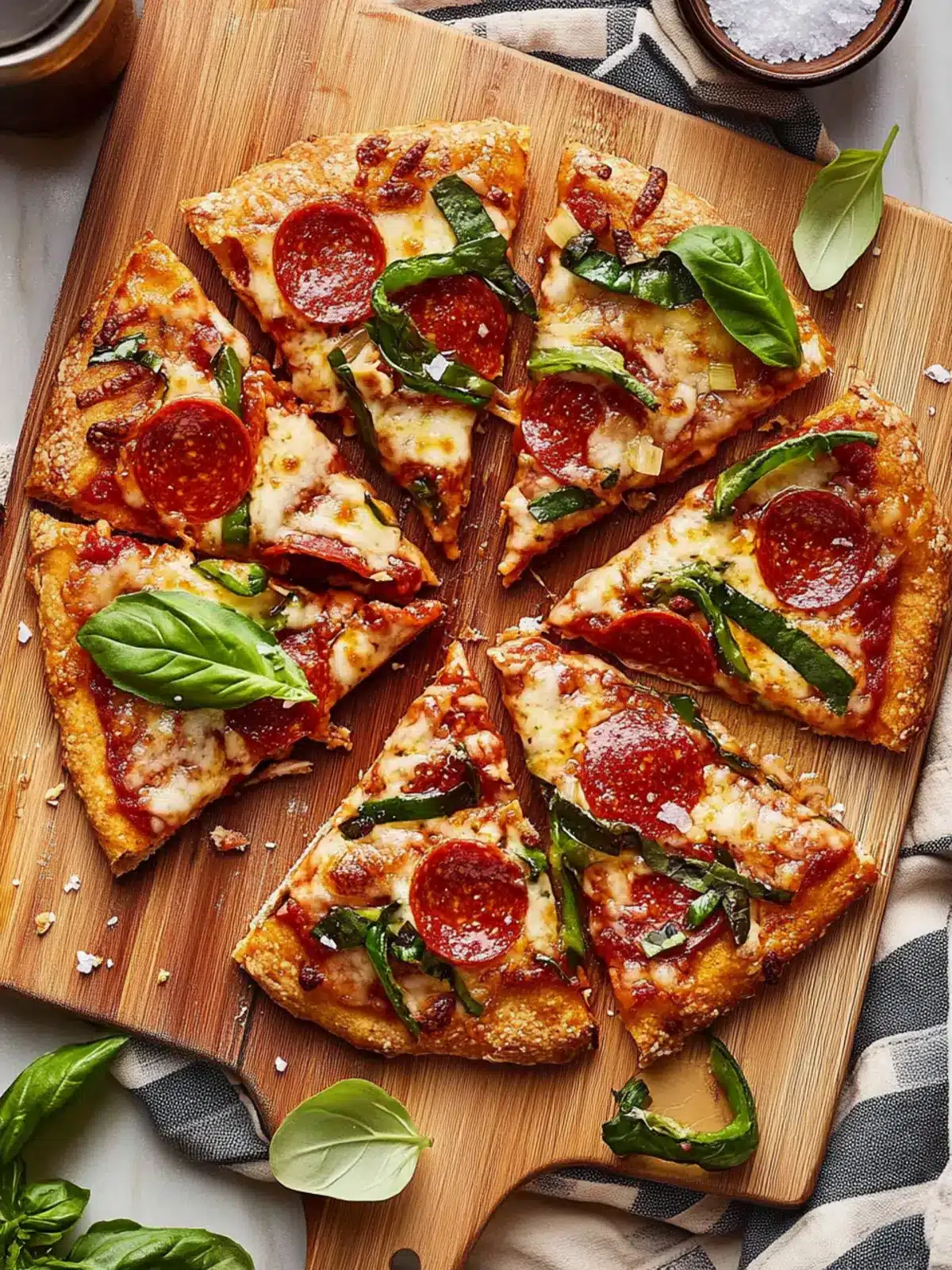 Pepperoni & Veggie Chicken Crust Pizza