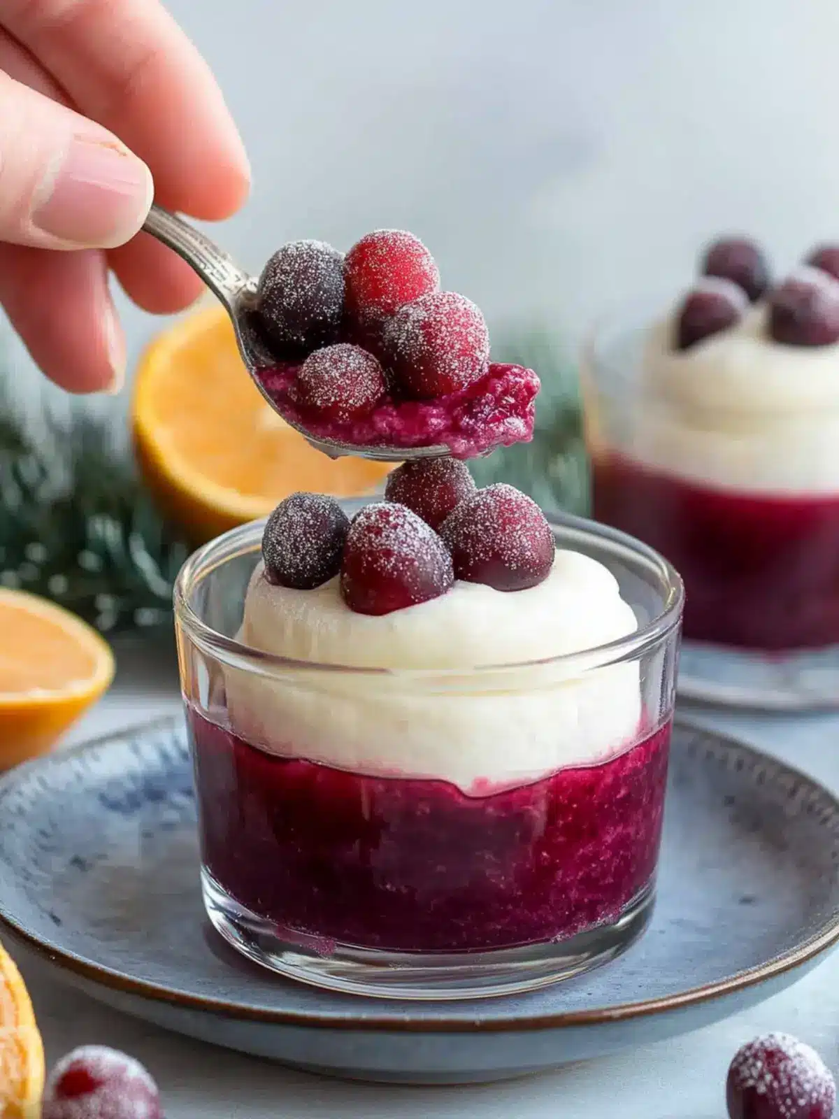 Cranberry Mousse Cups