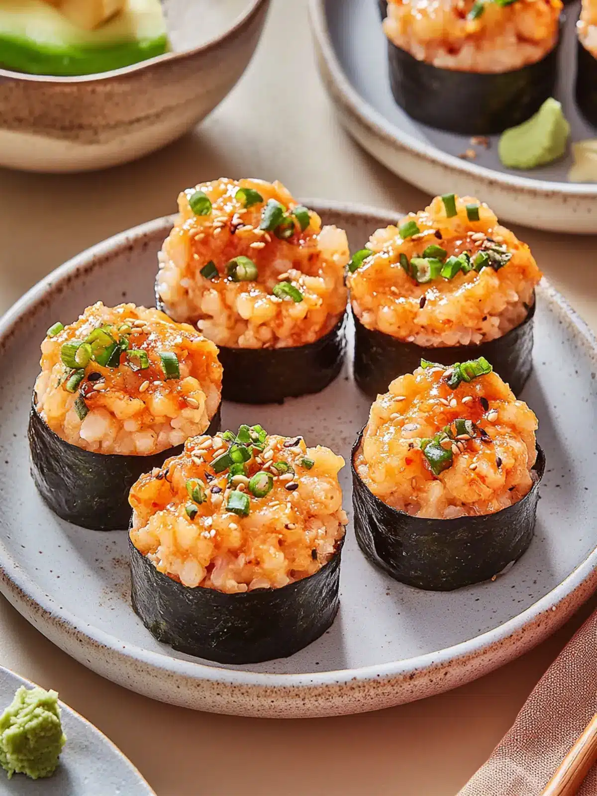 Spicy California Roll Baked Sushi Cups