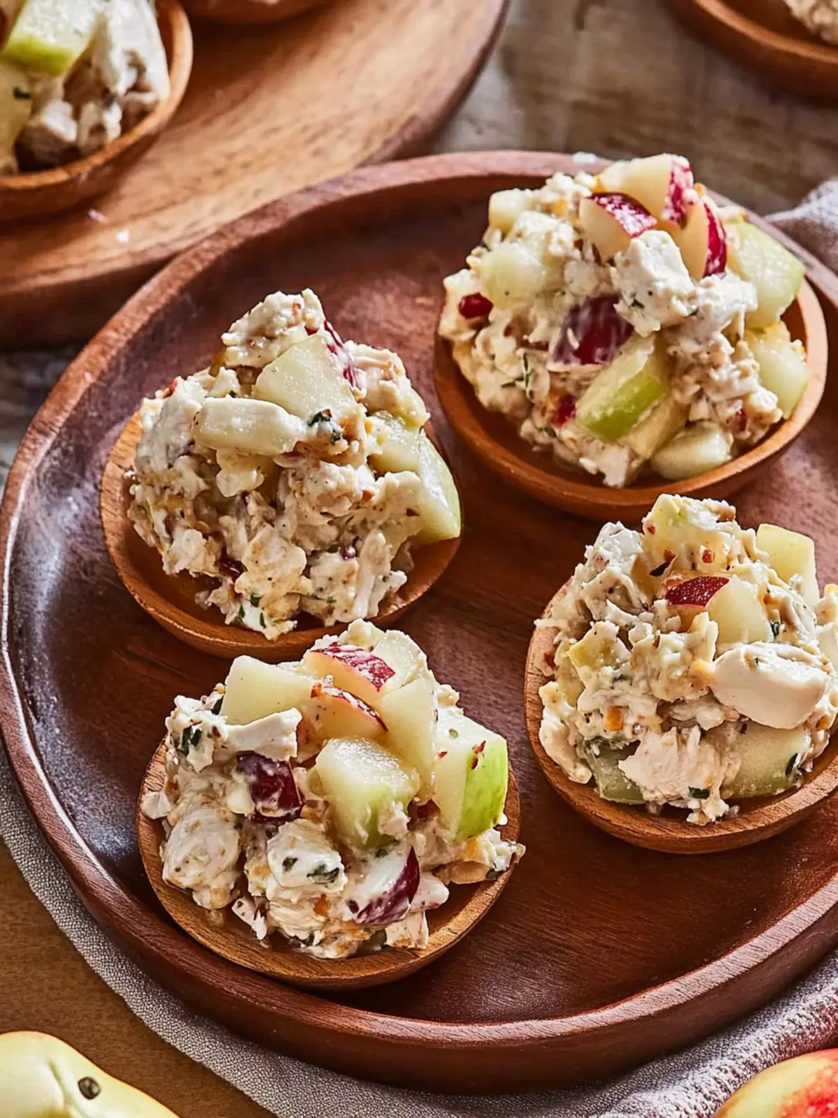 Fall Chicken Salad Apple Cheddar Bites