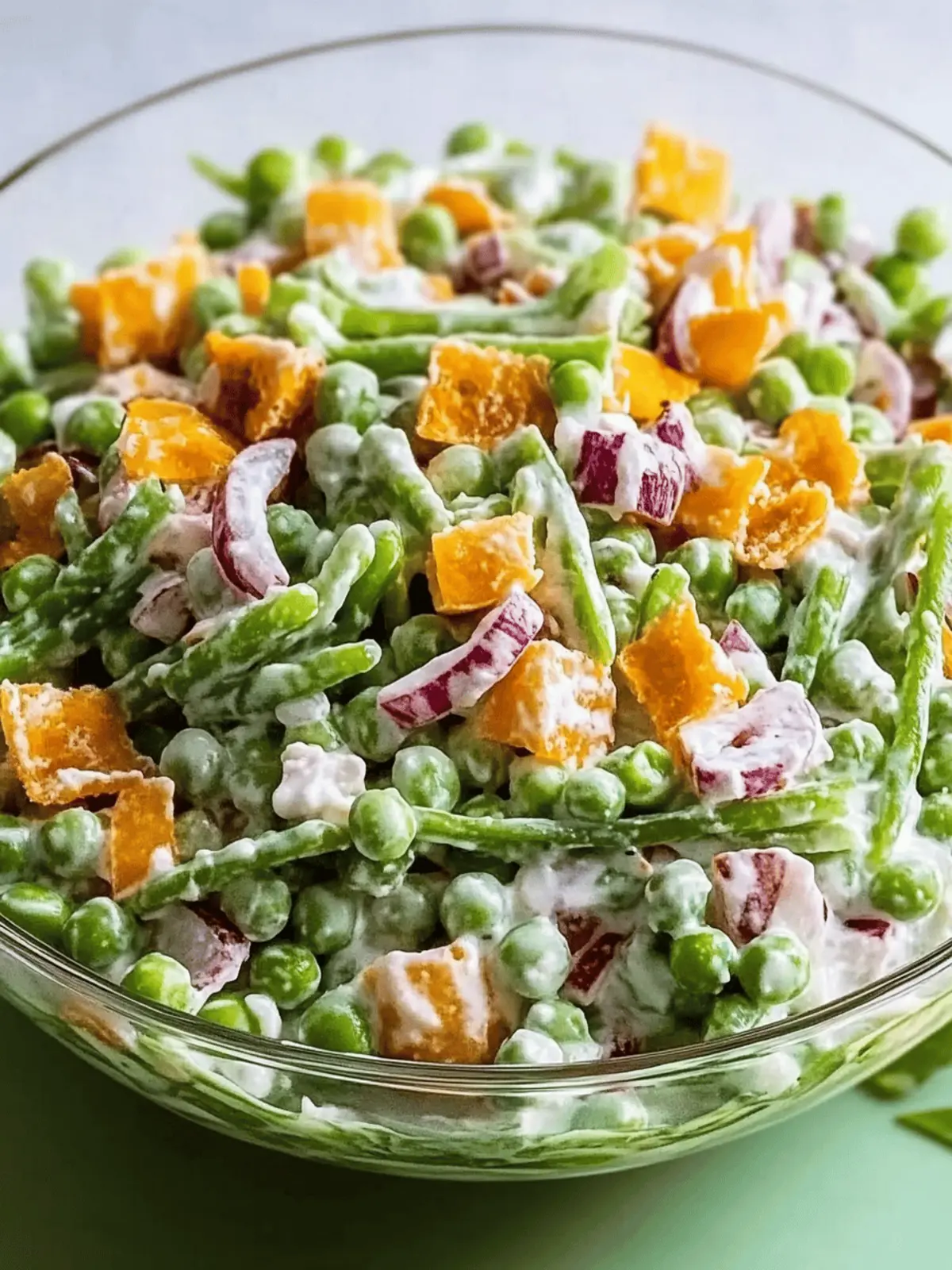 Irresistibly Creamy Pea Salad That's Perfect for Any Gathering 4 Creamy Pea Salad
