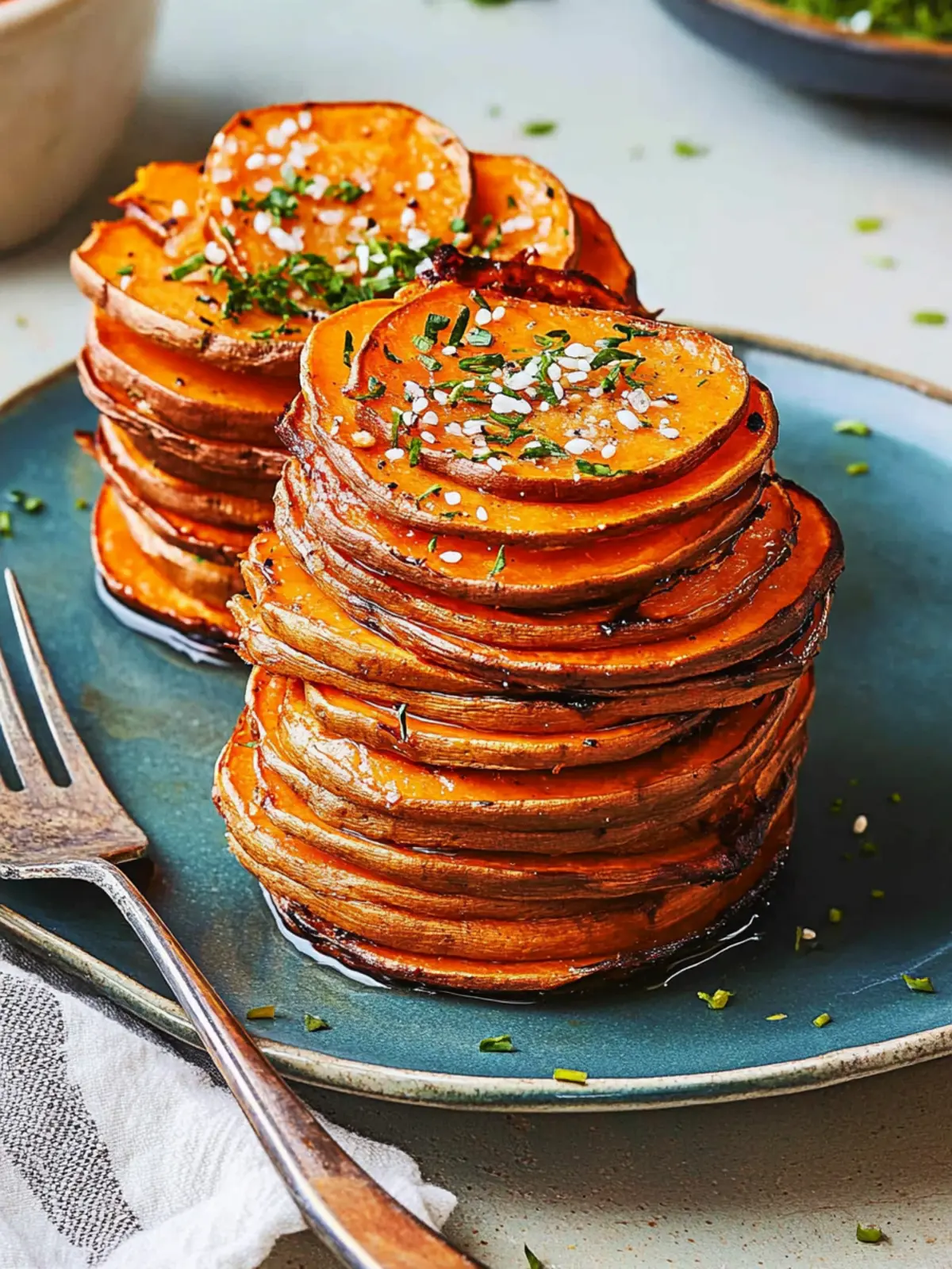 Miso Maple Sweet Potato Stacks