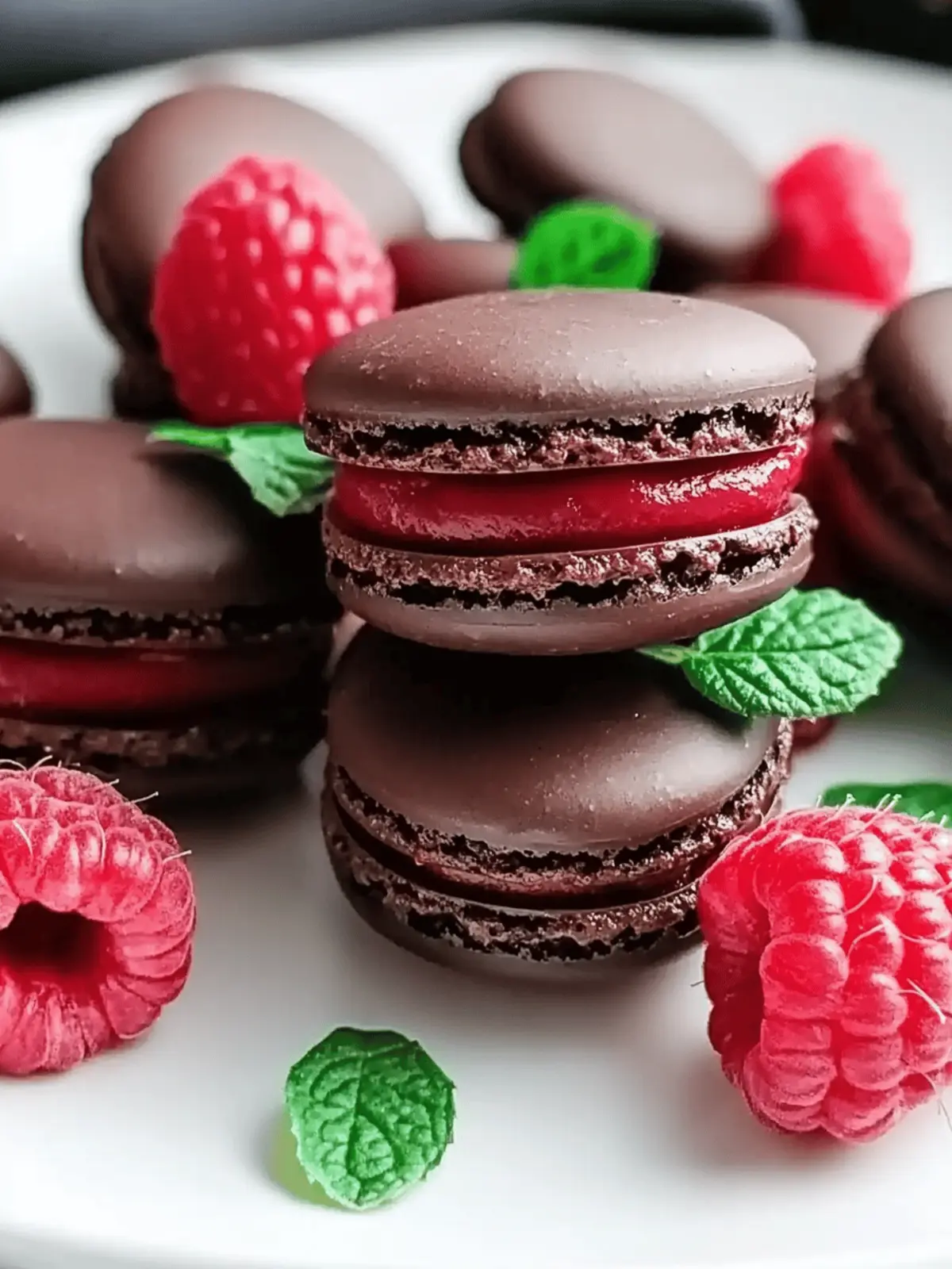 Delicious Dark Chocolate Raspberry Macarons That Wow Guests 4 Dark Chocolate Raspberry Macarons
