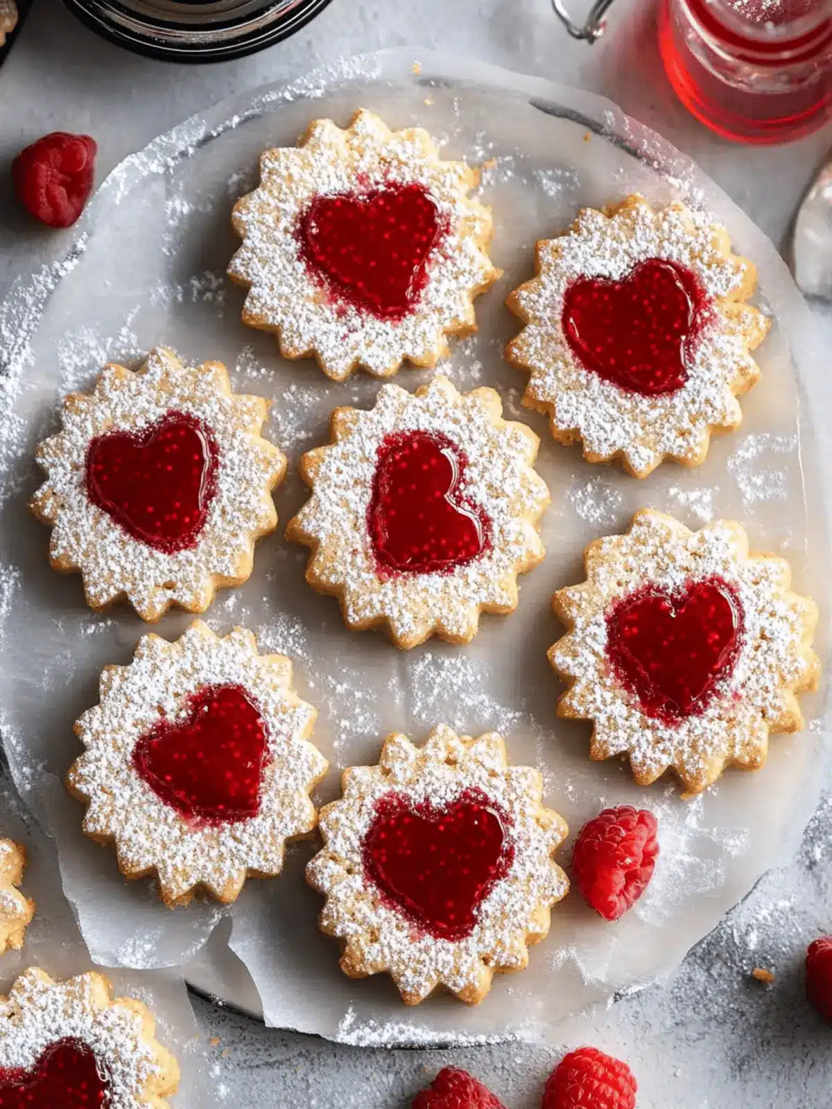 Raspberry Linzer Cookies
