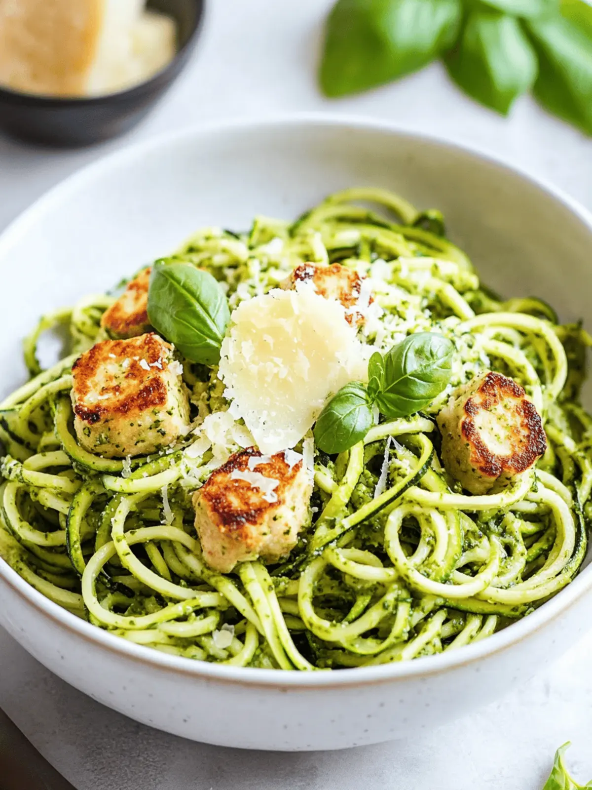 Summer Pesto Zucchini Noodles Pasta Recipe