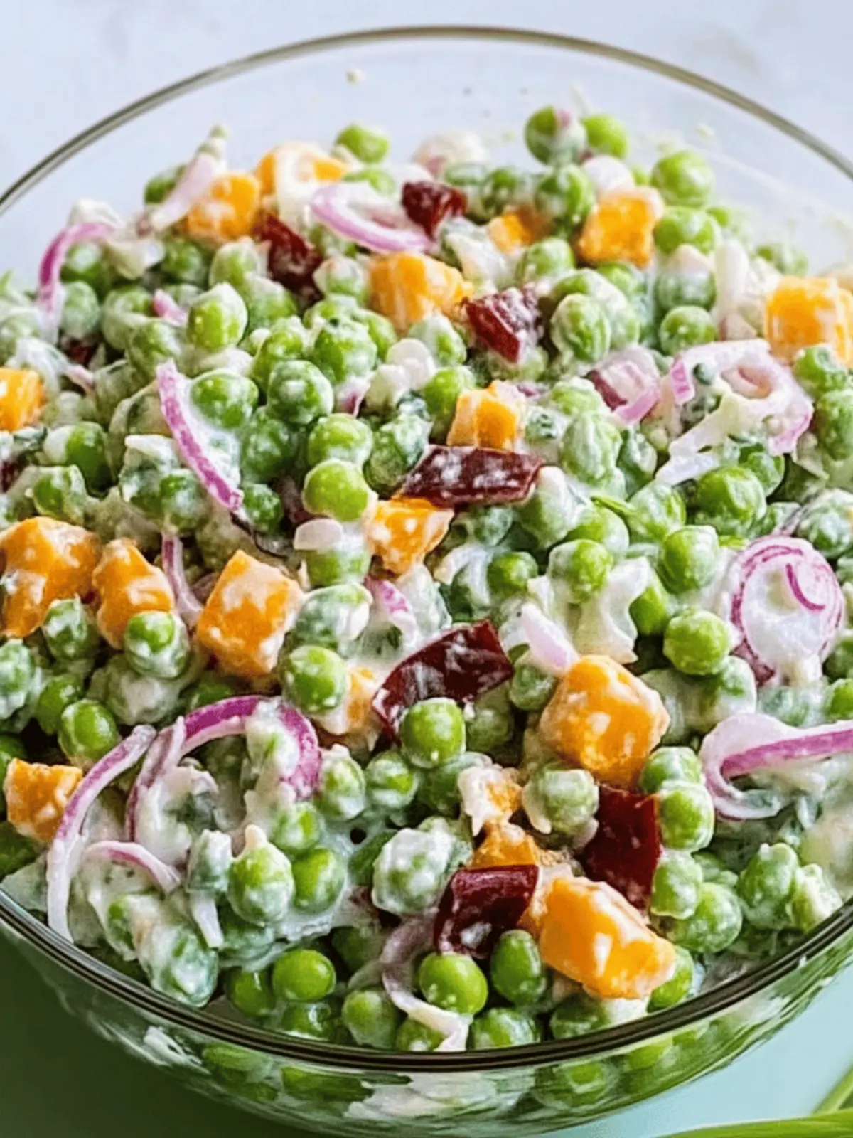 Irresistibly Creamy Pea Salad That's Perfect for Any Gathering 2 Creamy Pea Salad