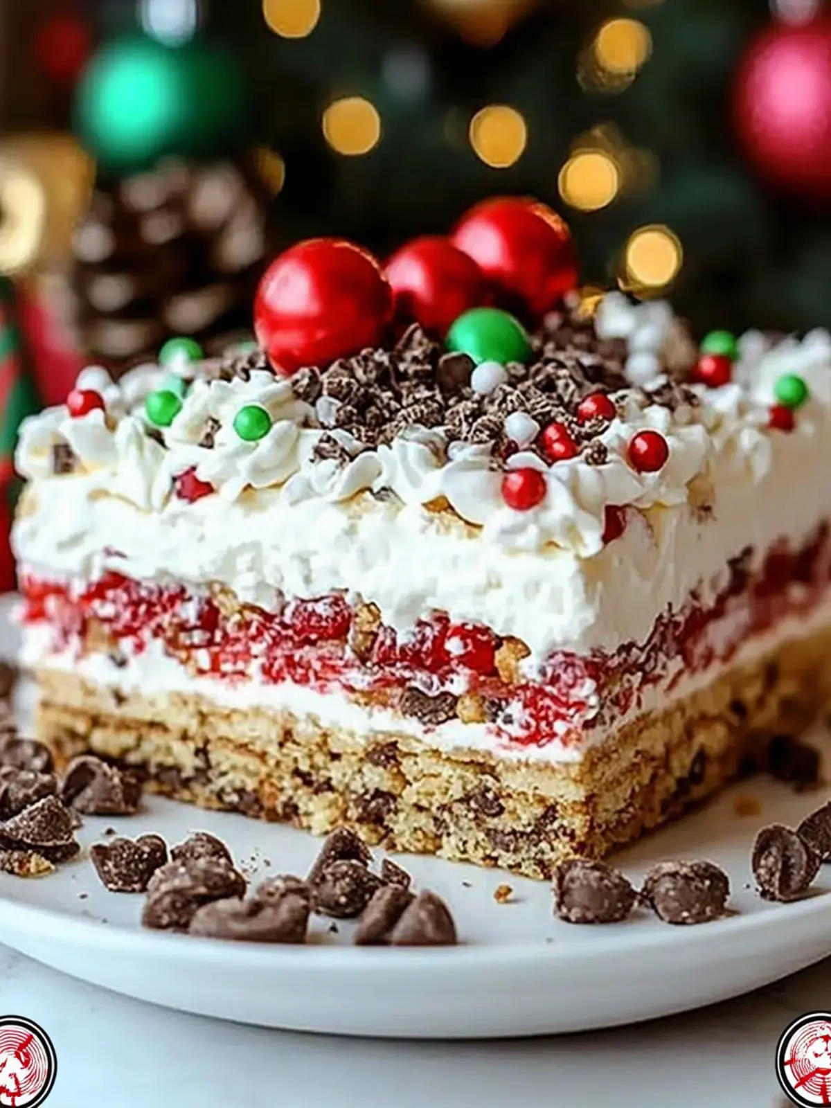 No-Bake Christmas Cookie Lasagna: Festive & Easy Holiday Treat 3 No-Bake Christmas Cookie Lasagna