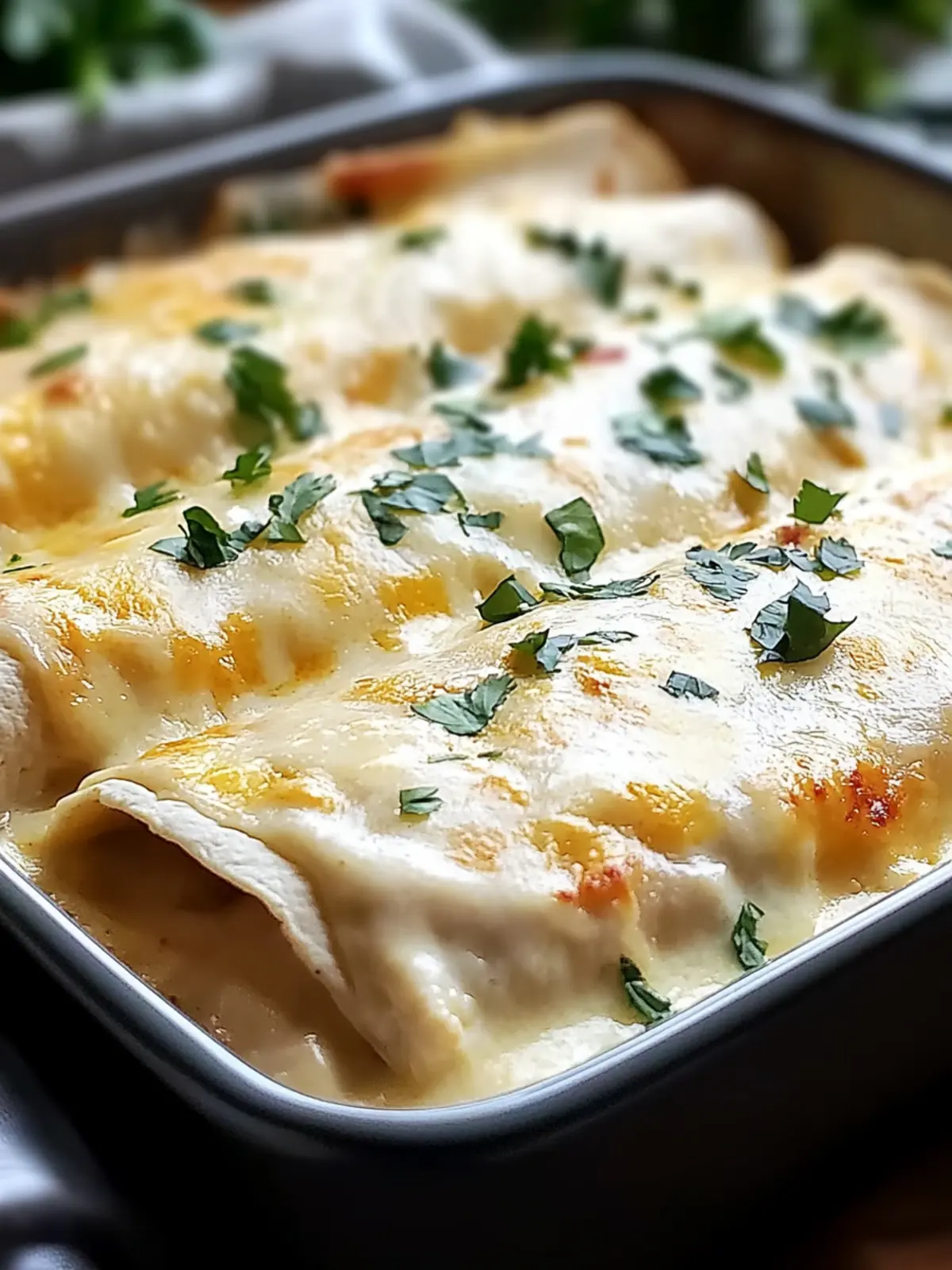 Creamy White Chicken Enchiladas That Whisk You Away Home 4 Creamy White Chicken Enchiladas