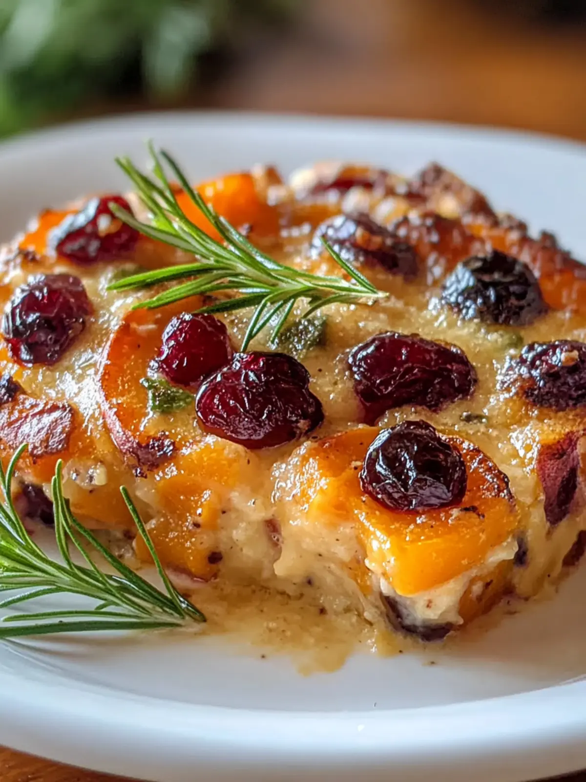 Sweet Potato & Cranberry Gratin