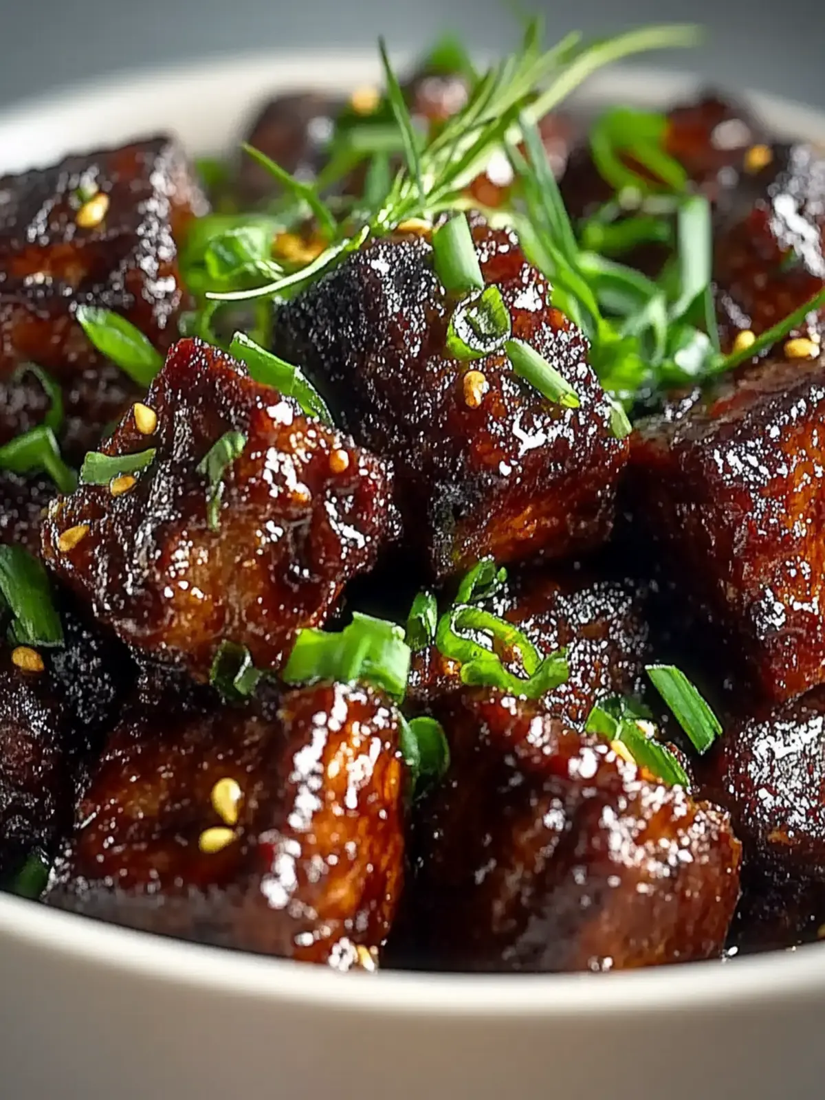 Sweet and Sticky Steak Bites