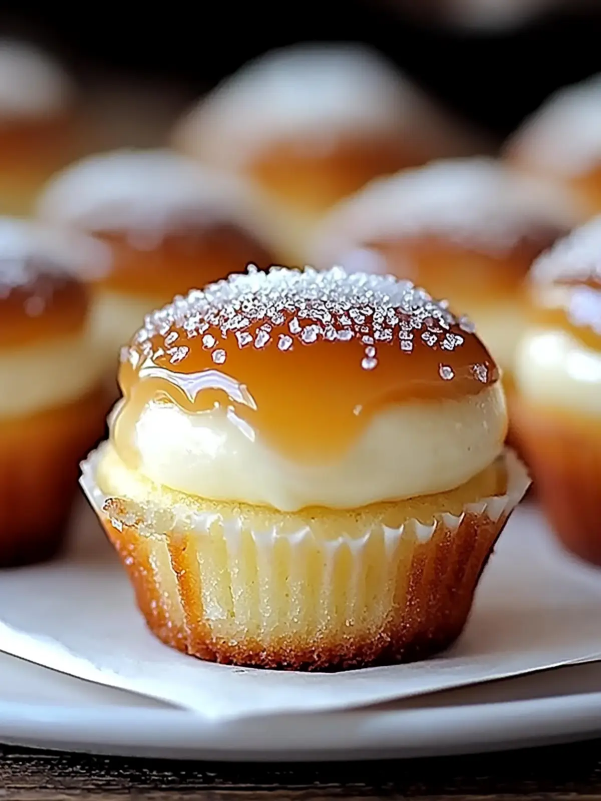 Vanilla Bean Creme Brulee Cheesecake Cupcakes