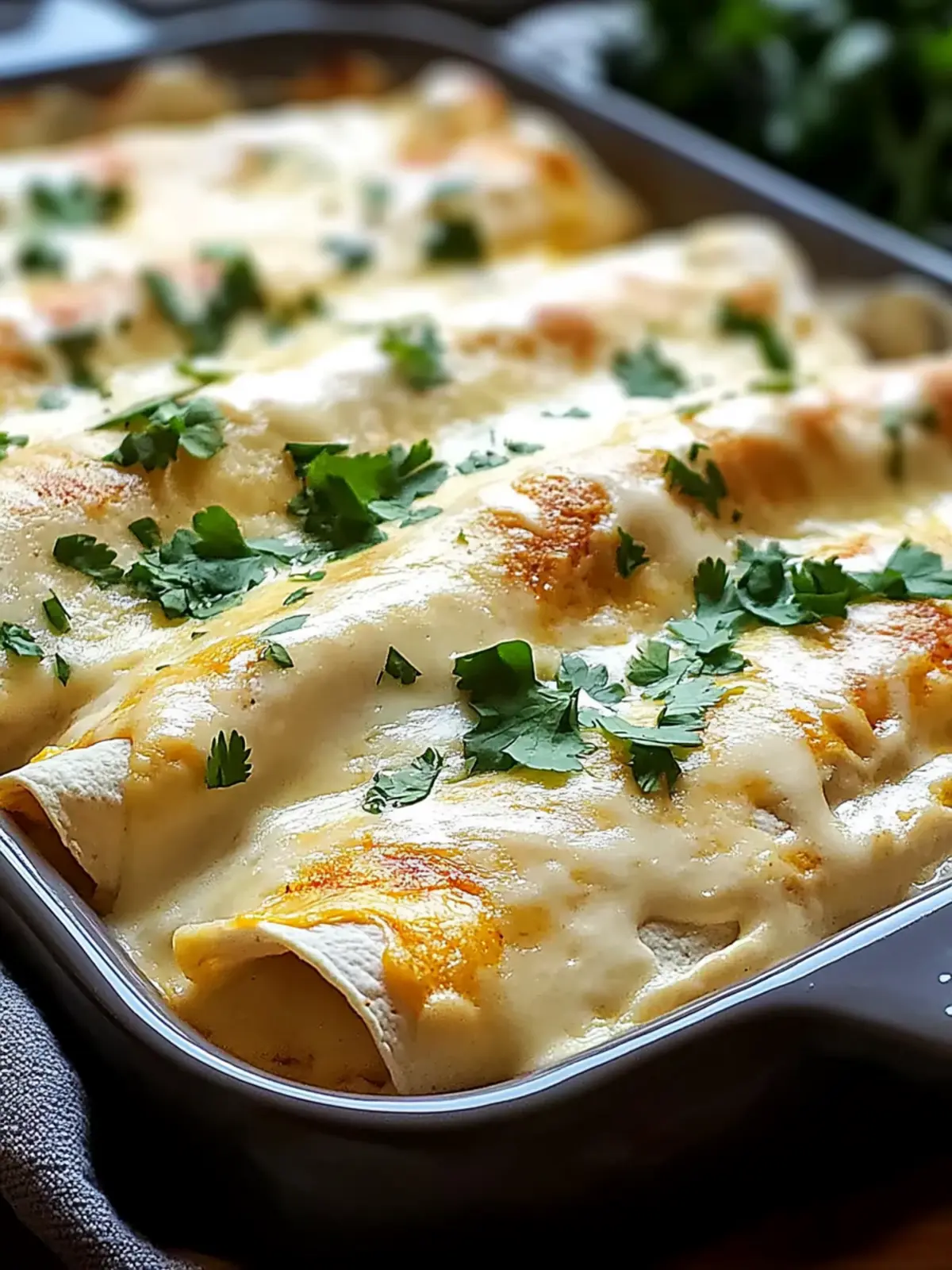 Creamy White Chicken Enchiladas That Whisk You Away Home 3 Creamy White Chicken Enchiladas
