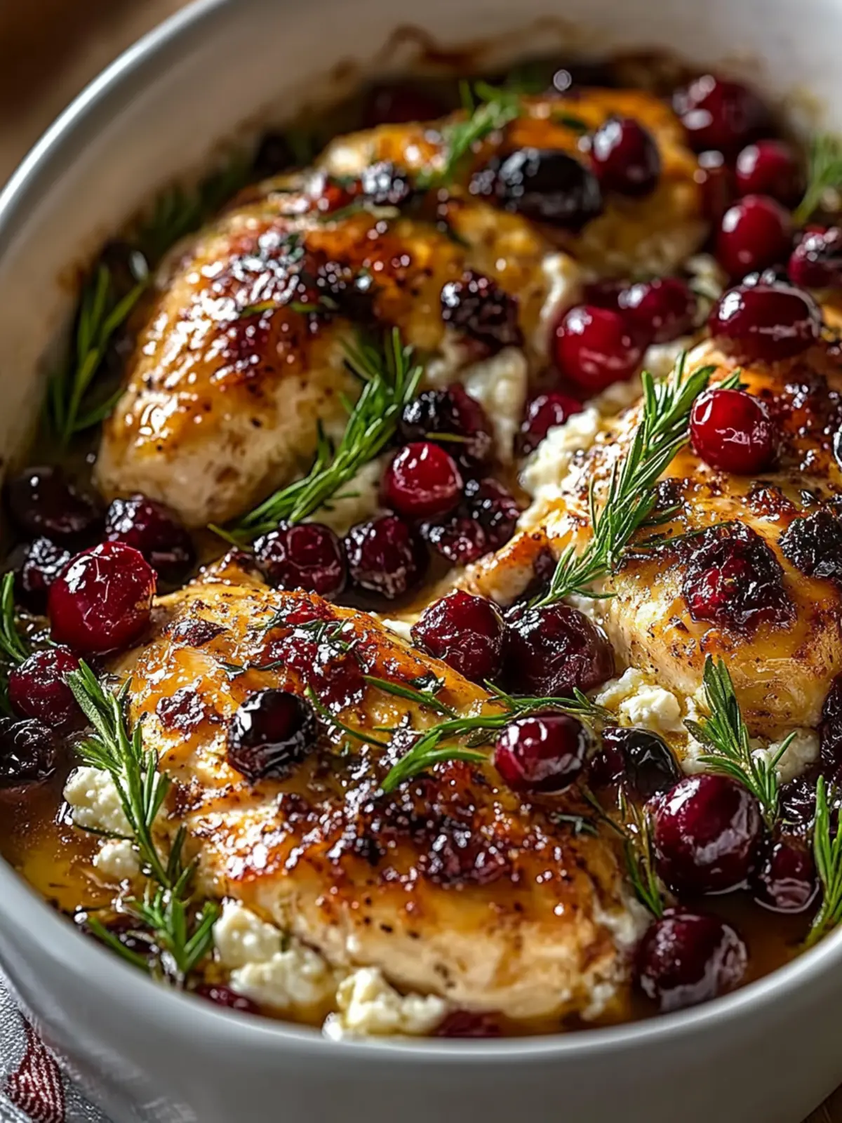 Honey Cranberry Chicken Bake with Ricotta Cheese in 40 Minutes 3 Honey Cranberry Chicken Bake with Ricotta Cheese