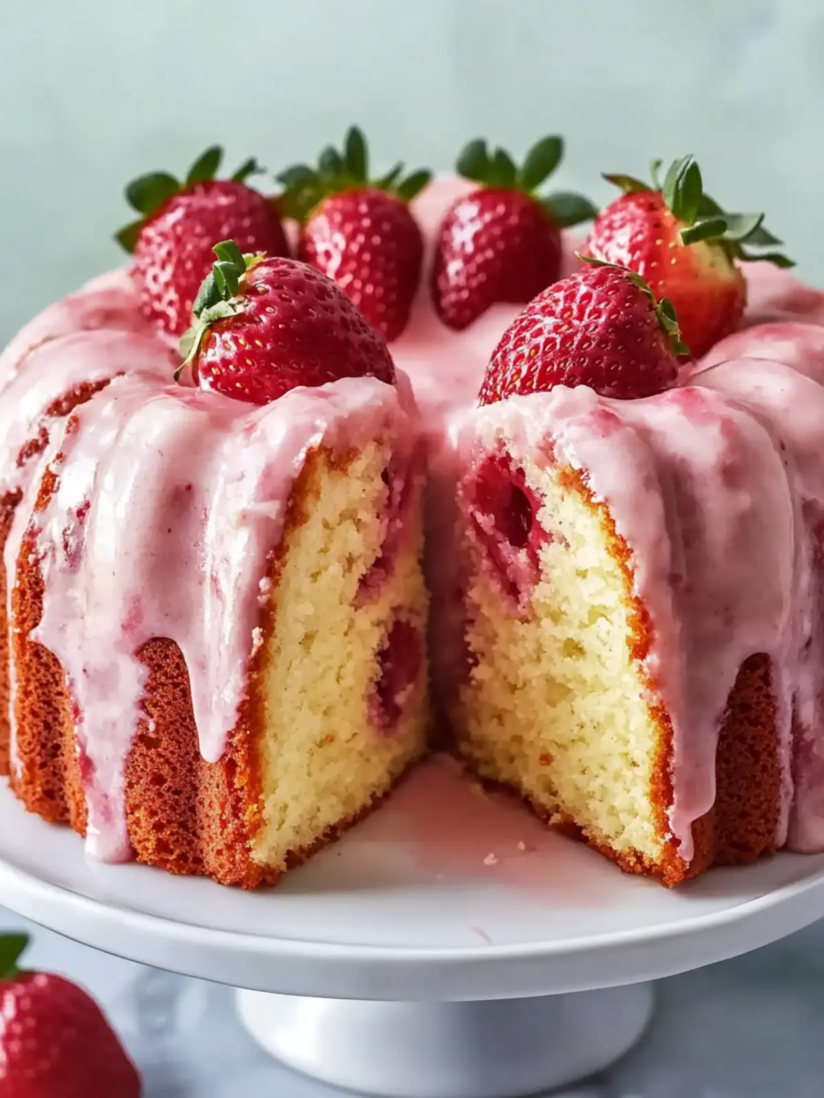 Sweet Strawberry Pound Cake: A Slice of Spring Bliss 3 Sweet Strawberry Pound Cake