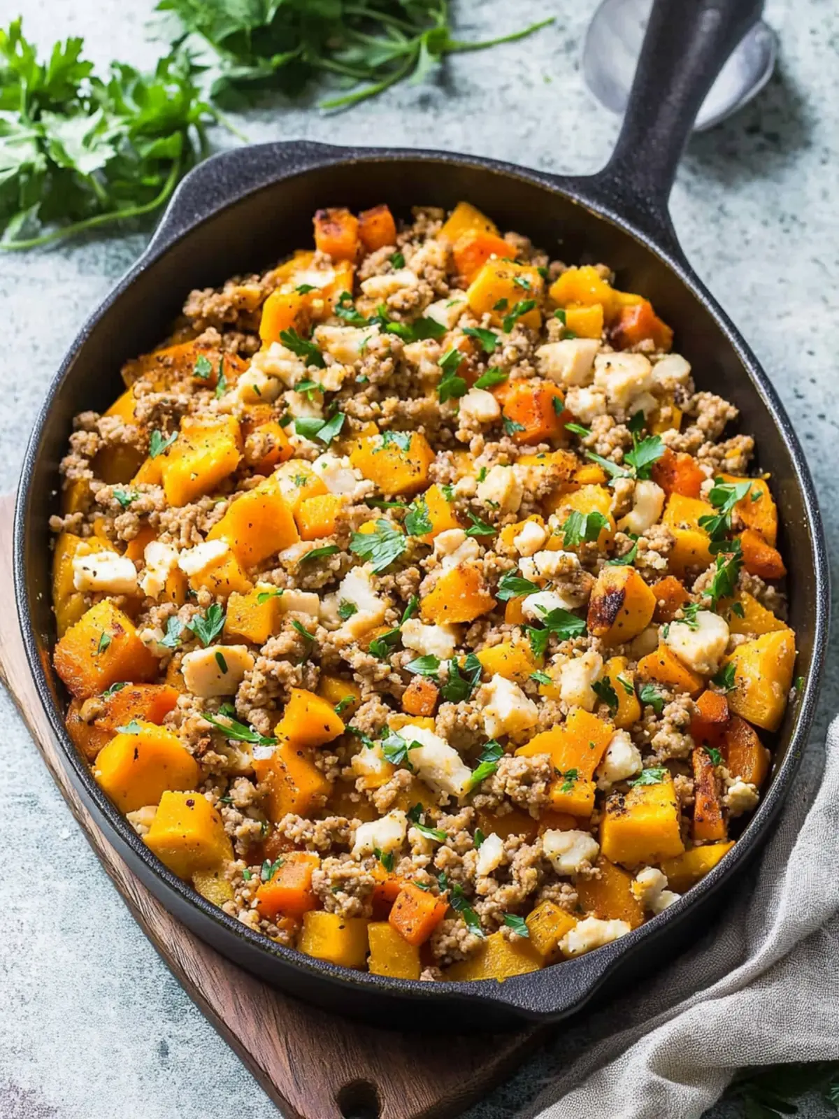 Savor Roasted Butternut Squash With Ground Turkey Delight 3 Roasted Butternut Squash With Ground Turkey