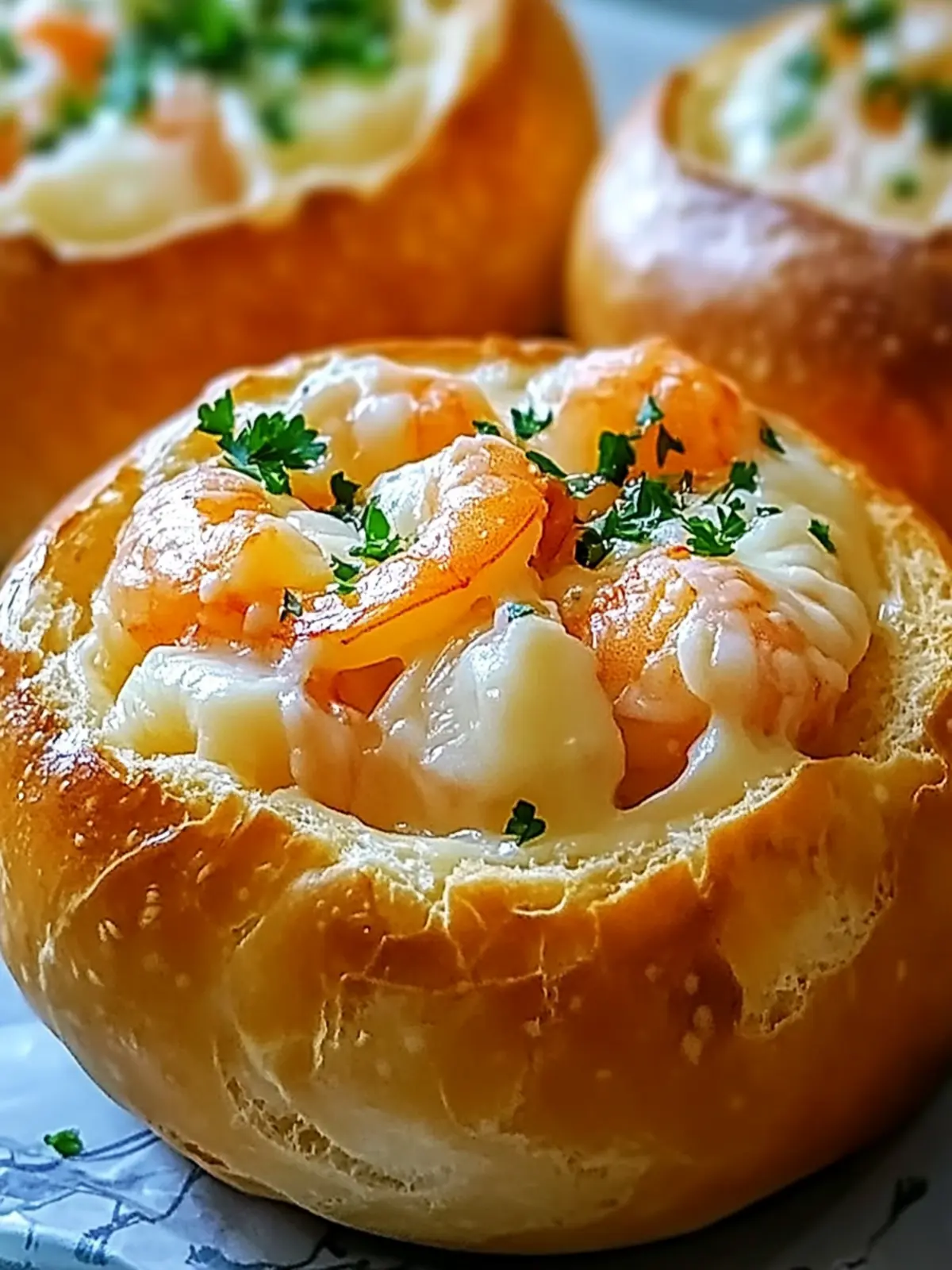 Stuffed Seafood Bread Bowl
