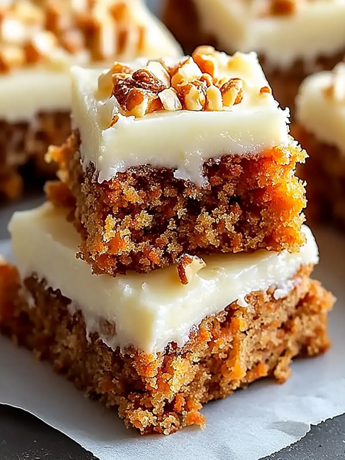 Mouthwatering Decadent Carrot Cake Bars with Cream Cheese Frosting 3 Decadent Carrot Cake Bars with Cream Cheese Frosting