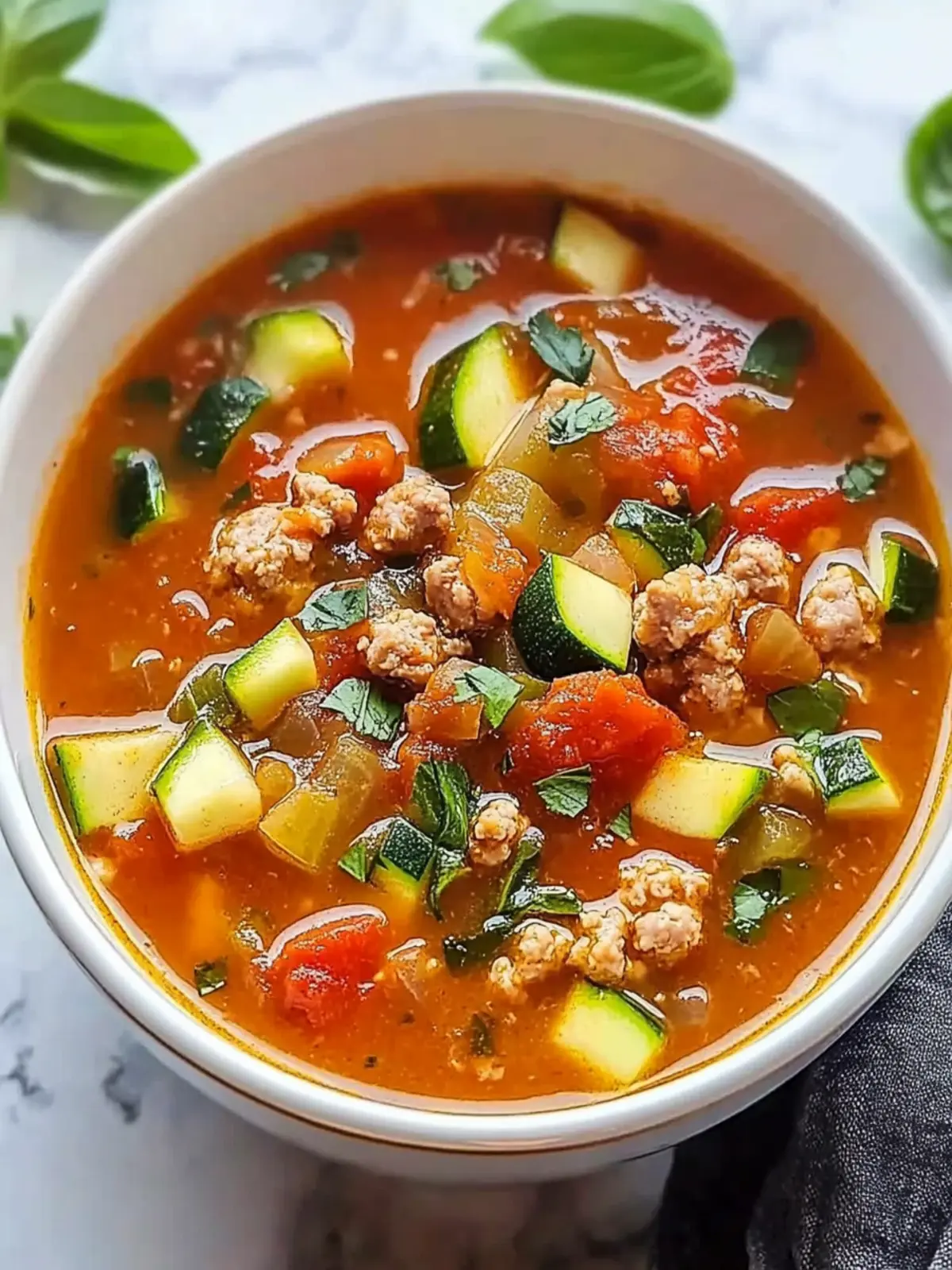 Zucchini Tomato Italian Sausage Soup for Ultimate Comfort 4 Zucchini Tomato Italian Sausage Soup